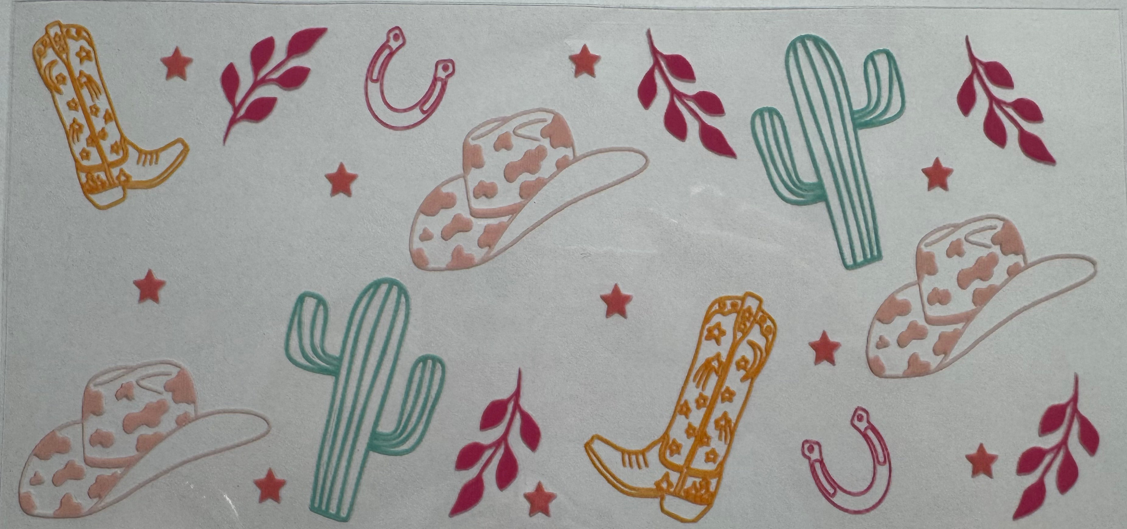 colourful country symbols 16oz Uv DTF Wrap