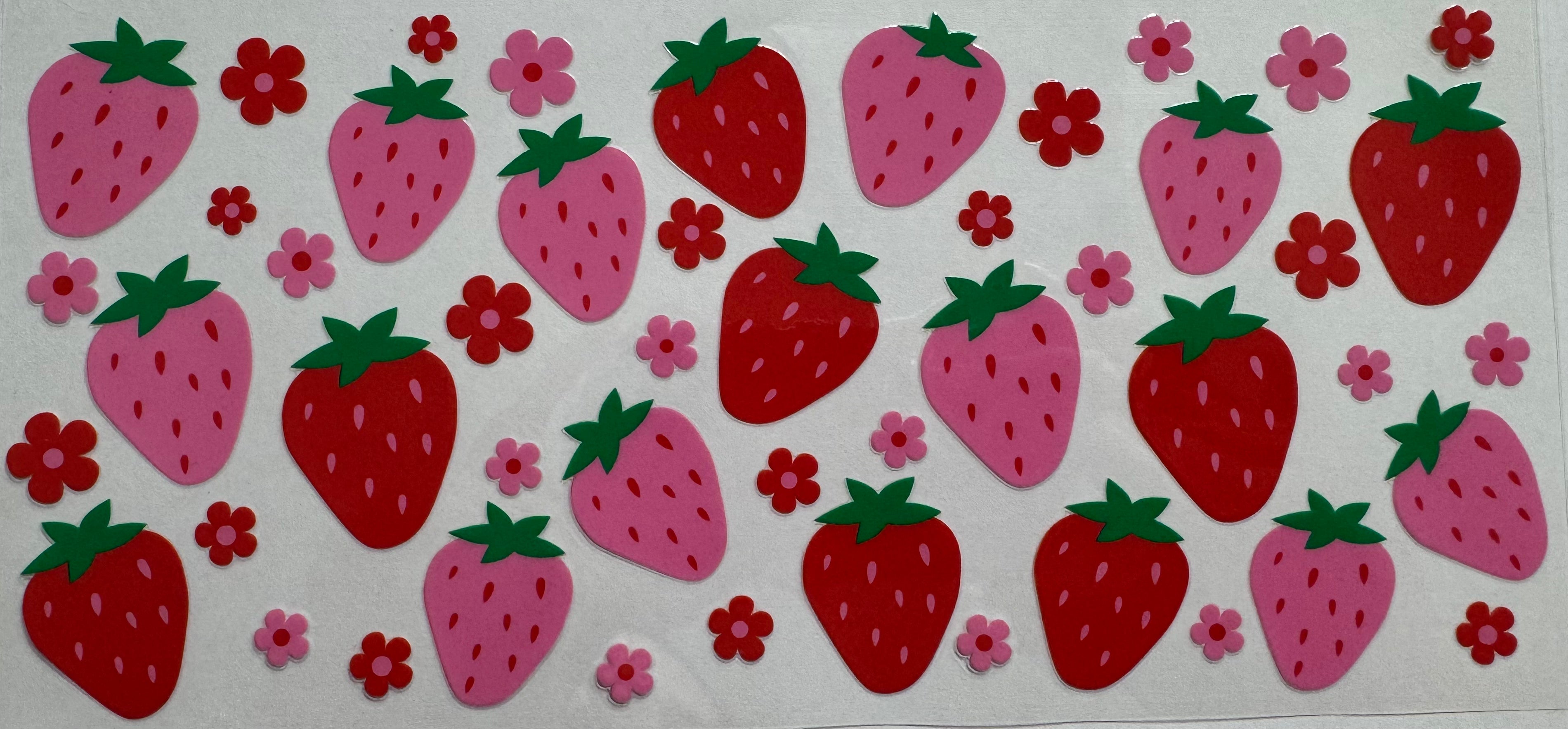 Strawberries 16oz Uv DTF Wrap #2