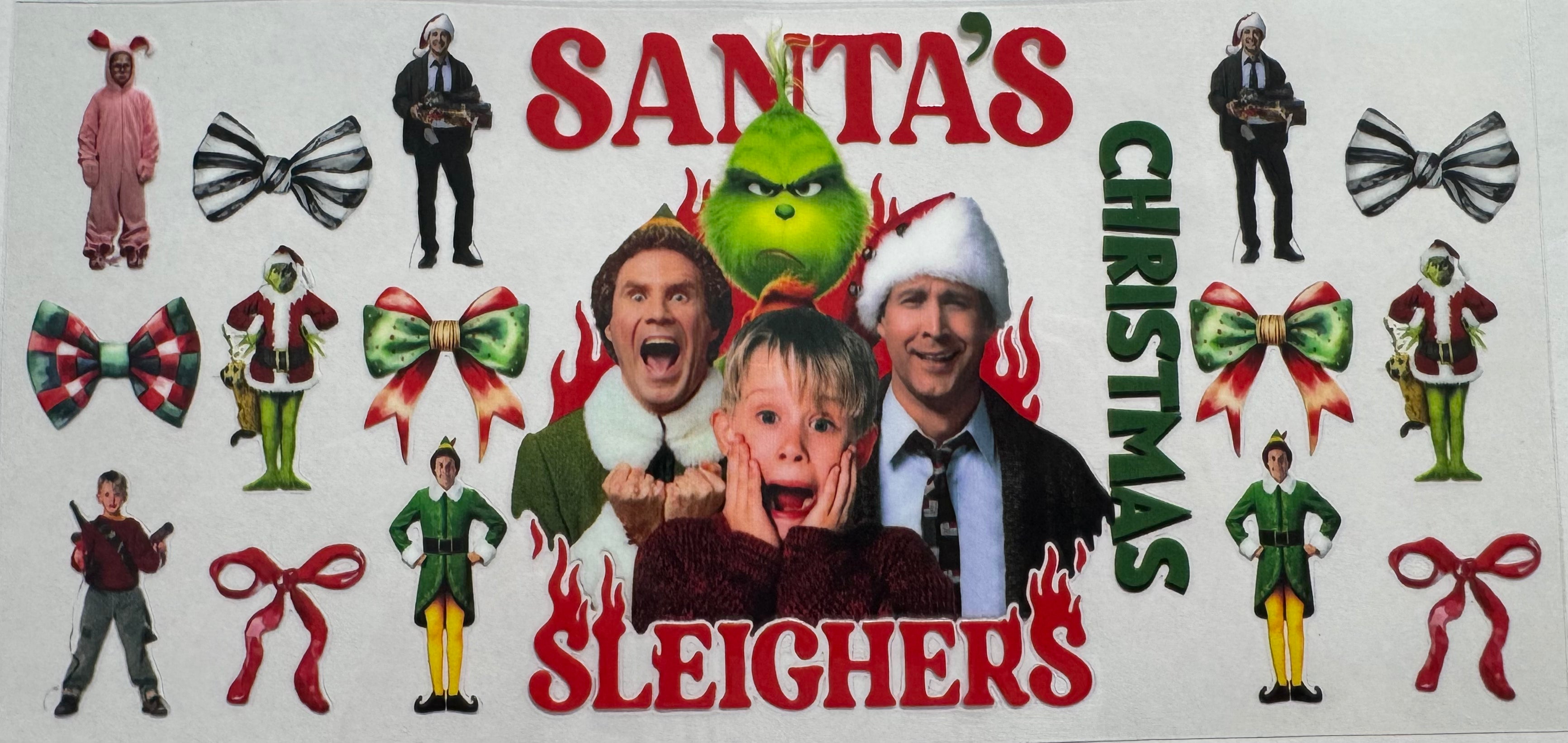 Santa sleighers 16oz Uv DTF Wrap