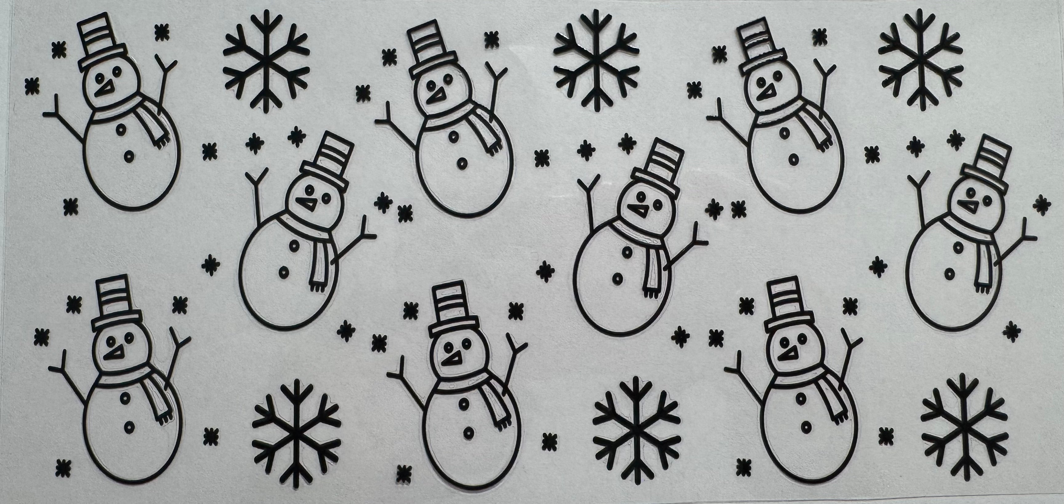 Snowman 16oz Uv DTF Wrap #2