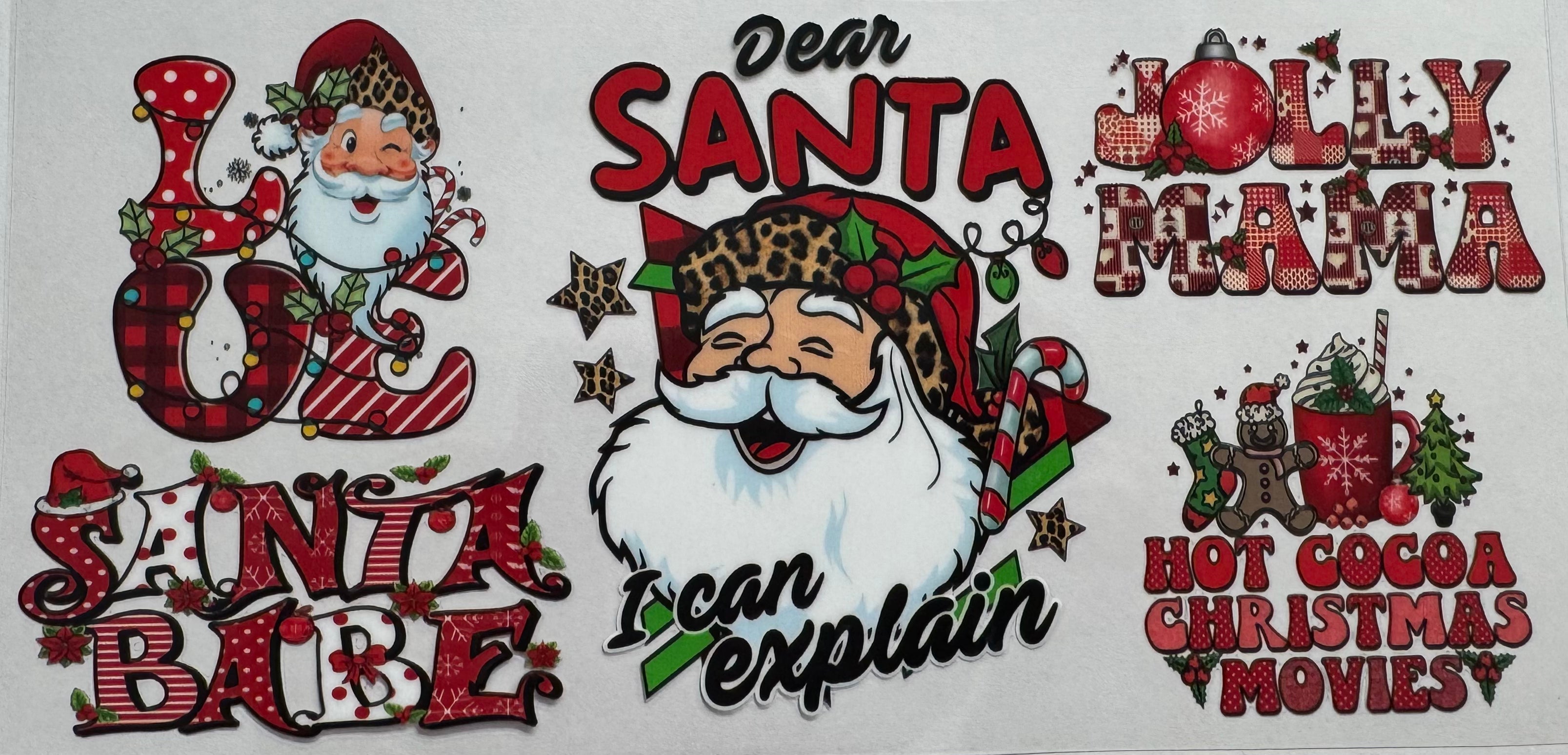 Santa 16oz Uv DTF Wrap
