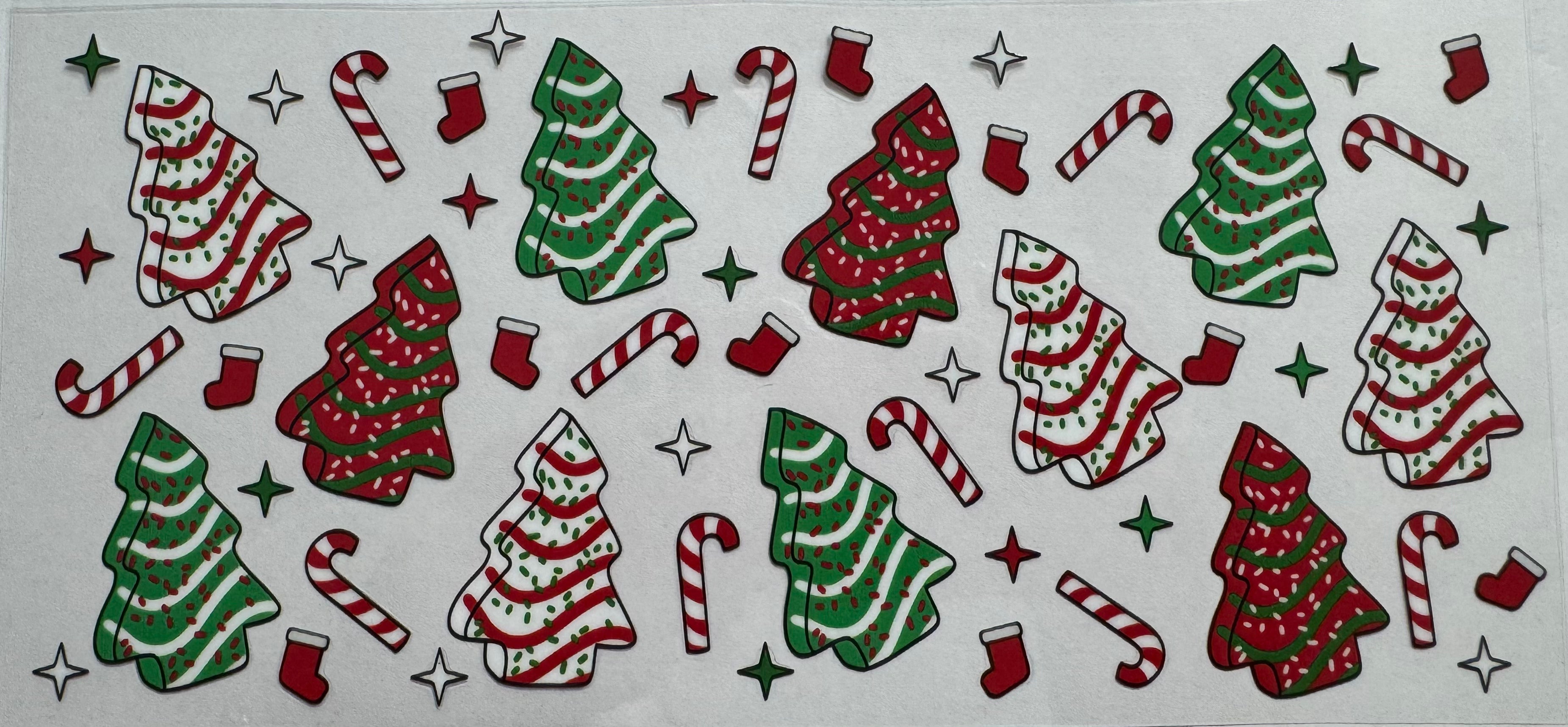 Christmas Trees 16oz Uv DTF Wrap