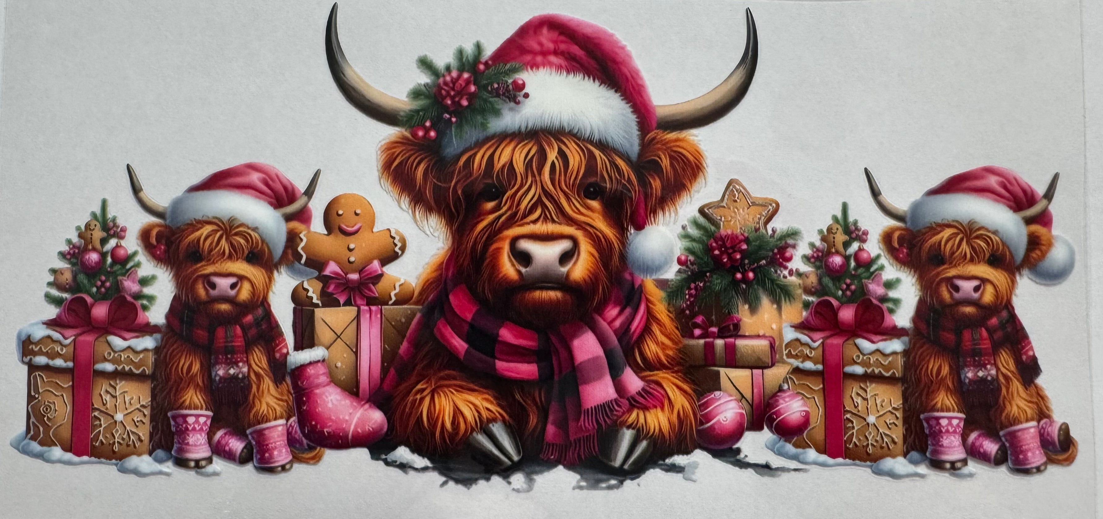 Christmas Highland cow #2