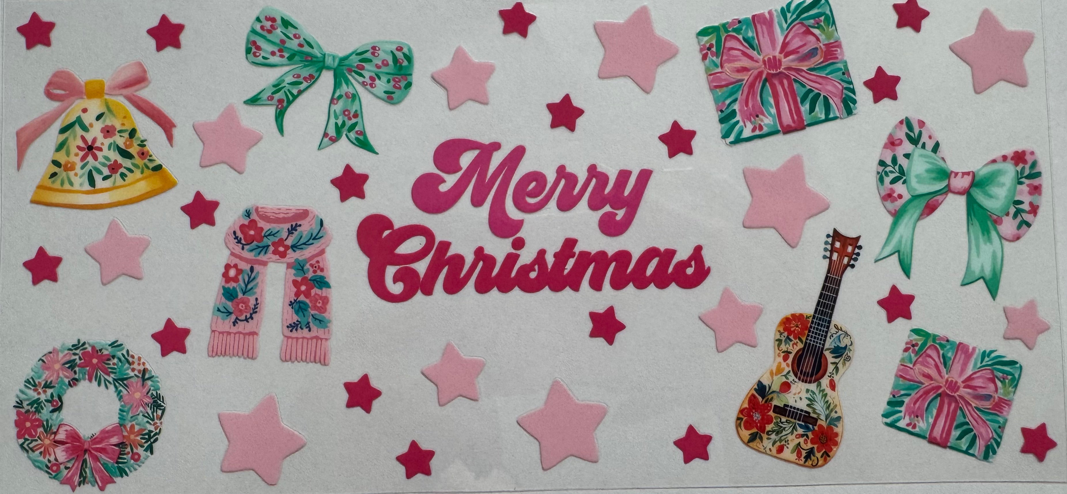 Merry Christmas 16oz Uv DTF Wrap