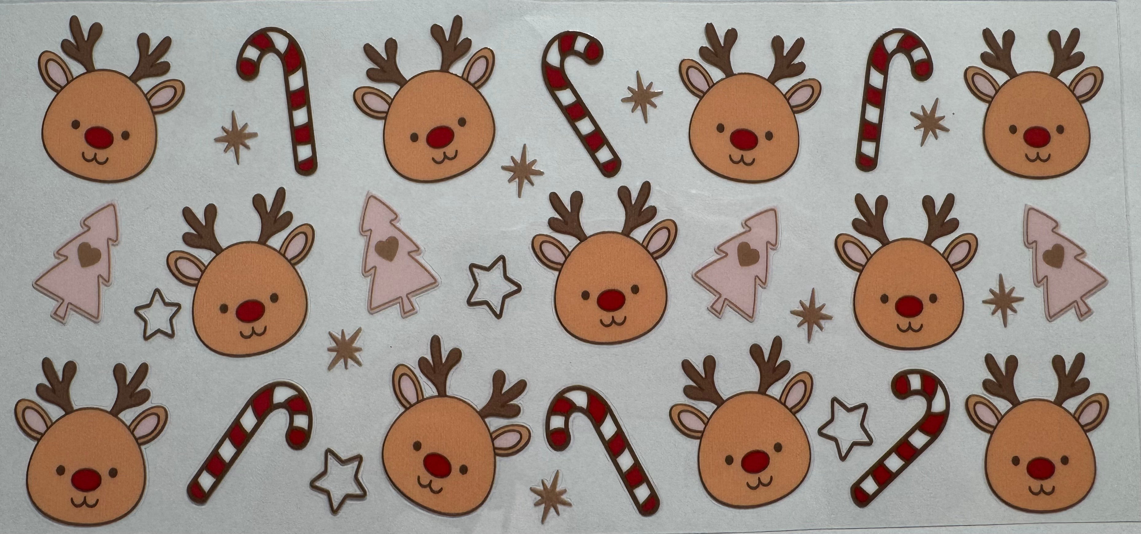 Christmas symbols 16oz Uv DTF Wrap