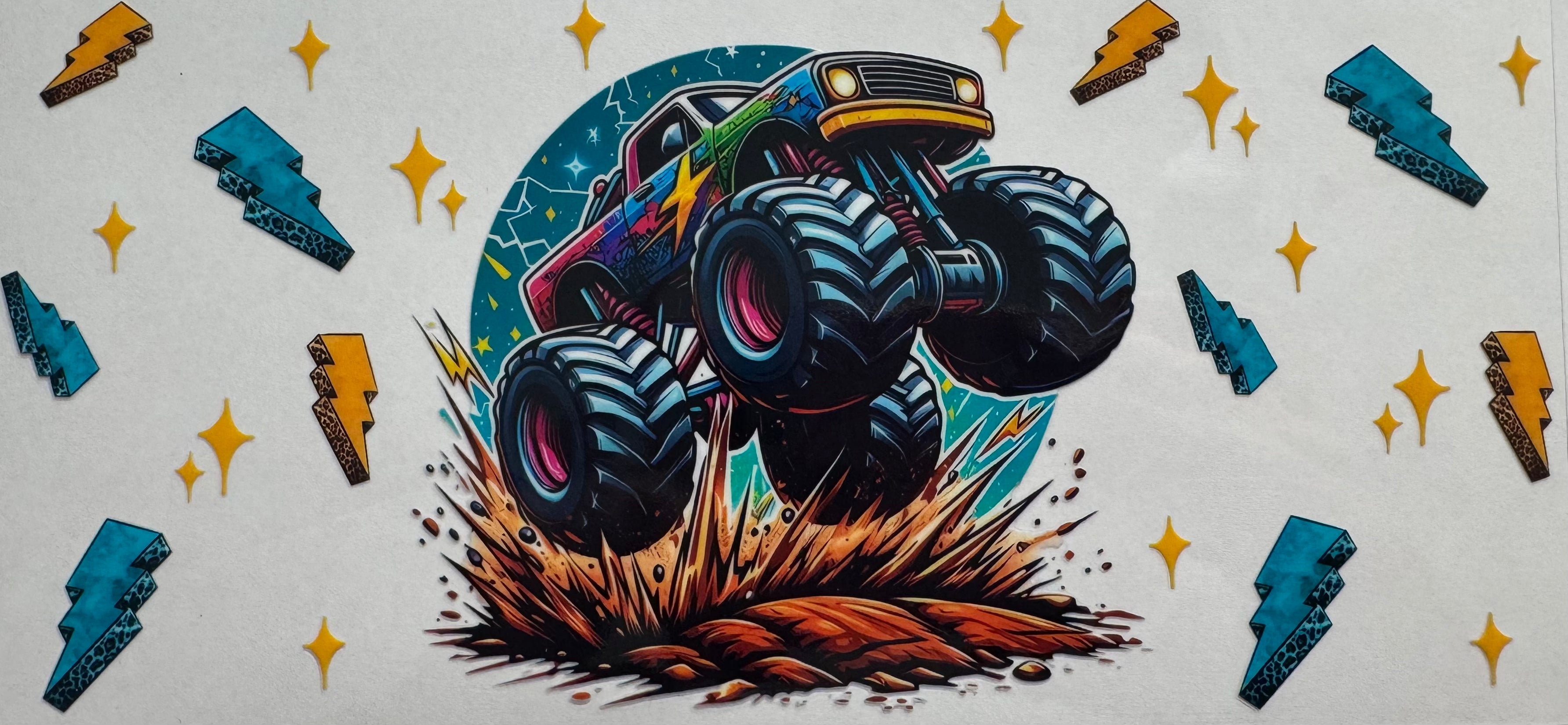 Monster trucks 16oz Uv DTF Wrap