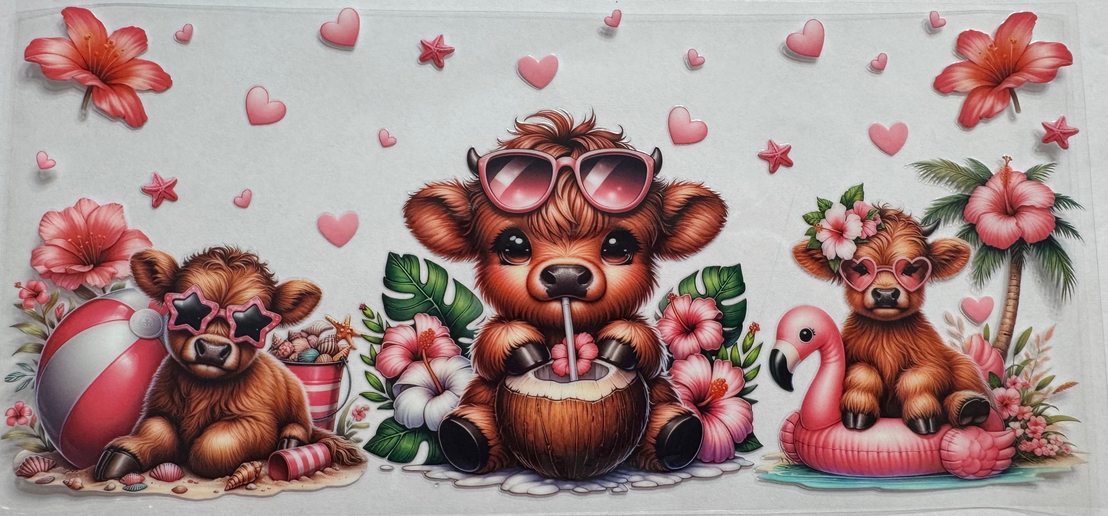 Beach highland cow