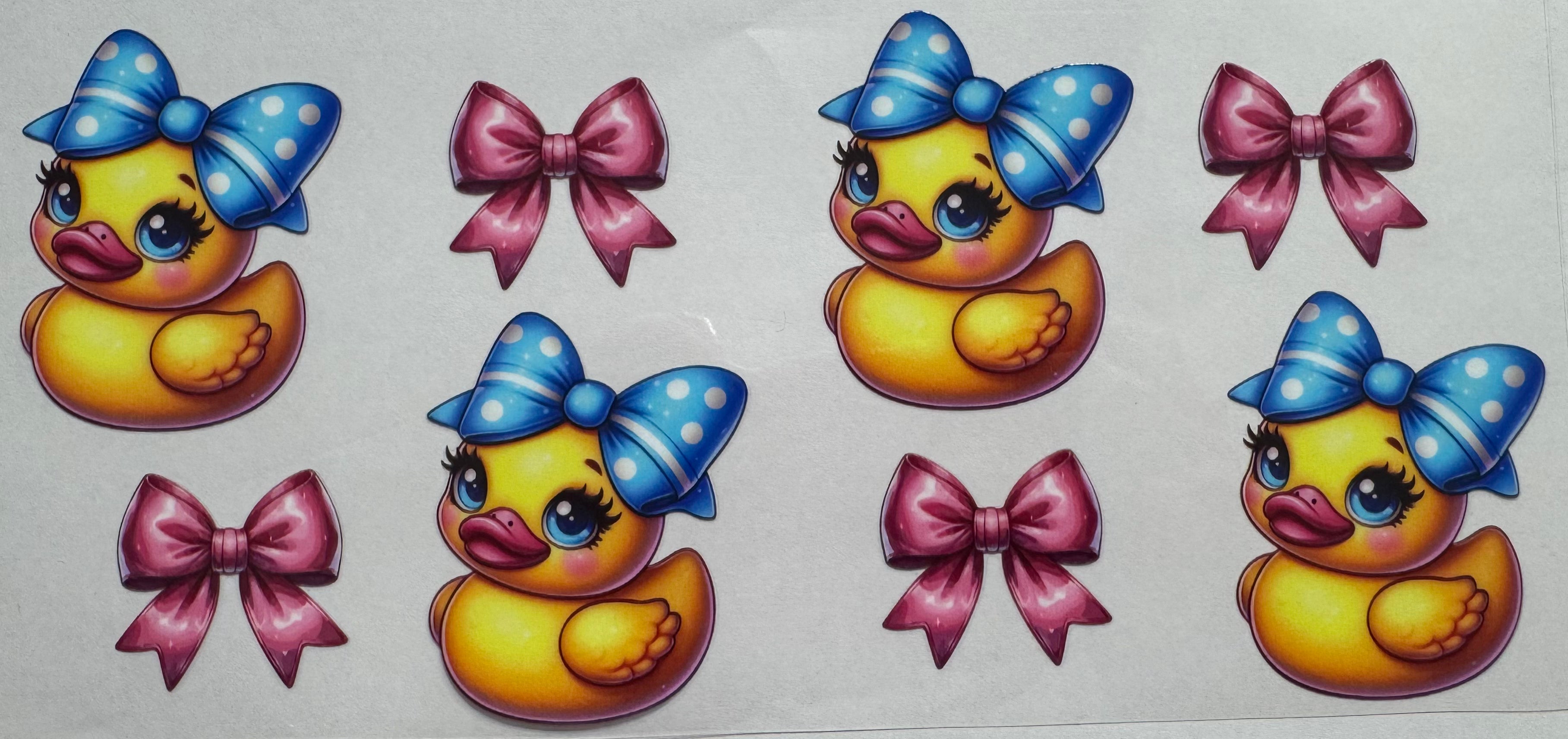Rubber ducky 16oz Uv DTF Wrap