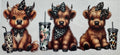 Highland cow with tumbler 16oz Uv DTF Wrap