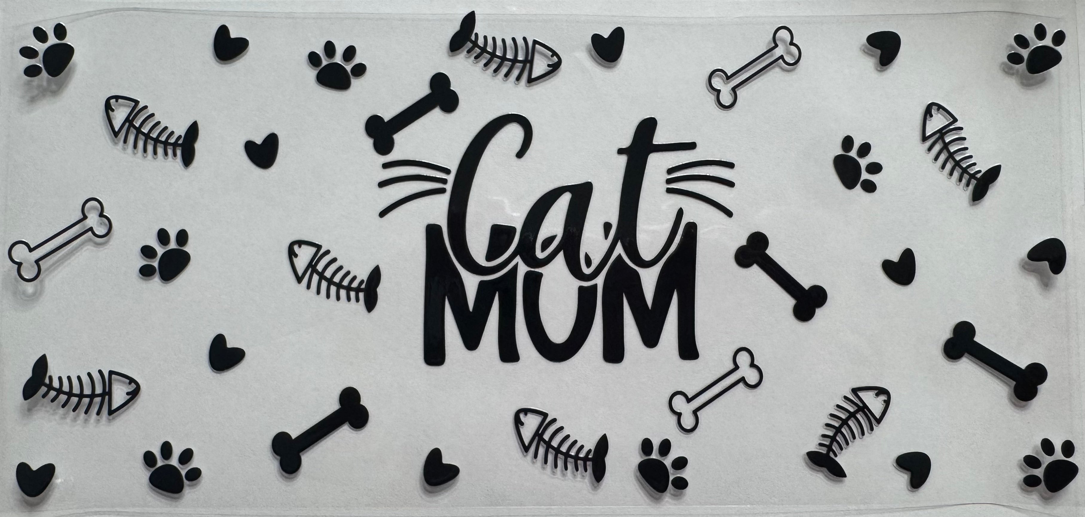 Cat mum 16oz Uv DTF Wrap #2