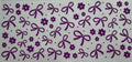 Purple flower and bows 16oz Uv DTF Wrap