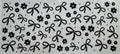 Black flowers and bows 16oz Uv DTF Wrap
