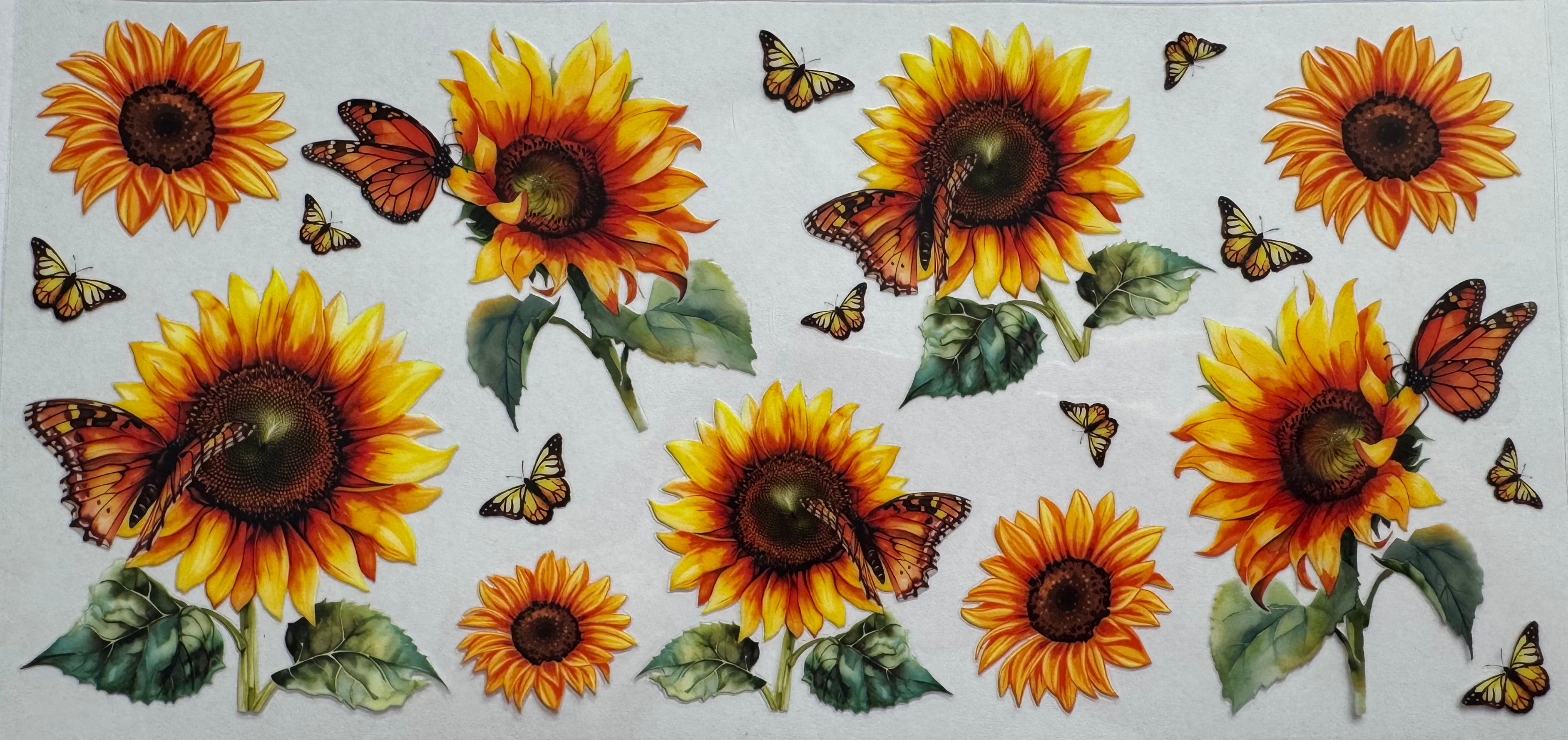 Sunflower 16oz Uv DTF Wrap
