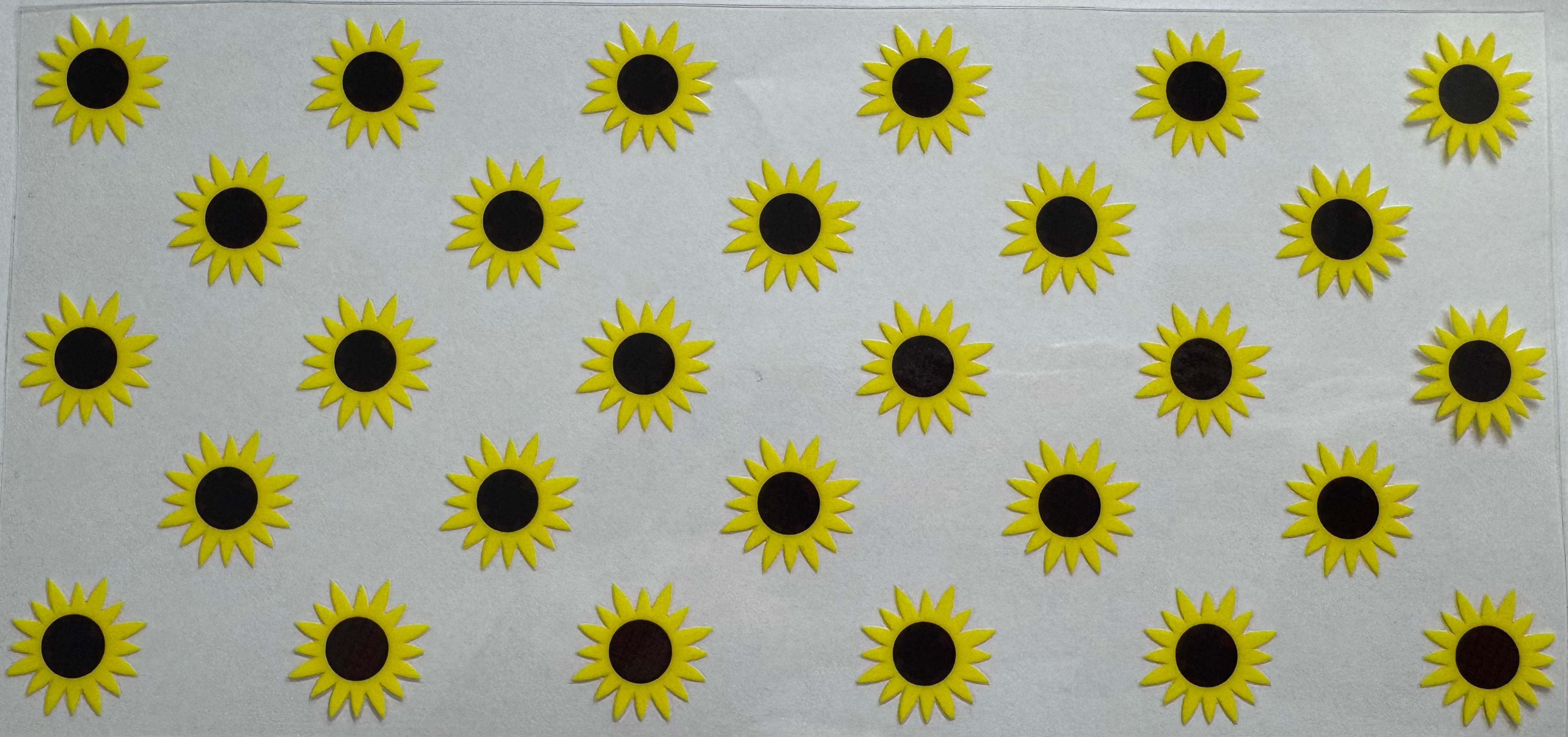 Yellow flowers 16oz Uv DTF Wrap