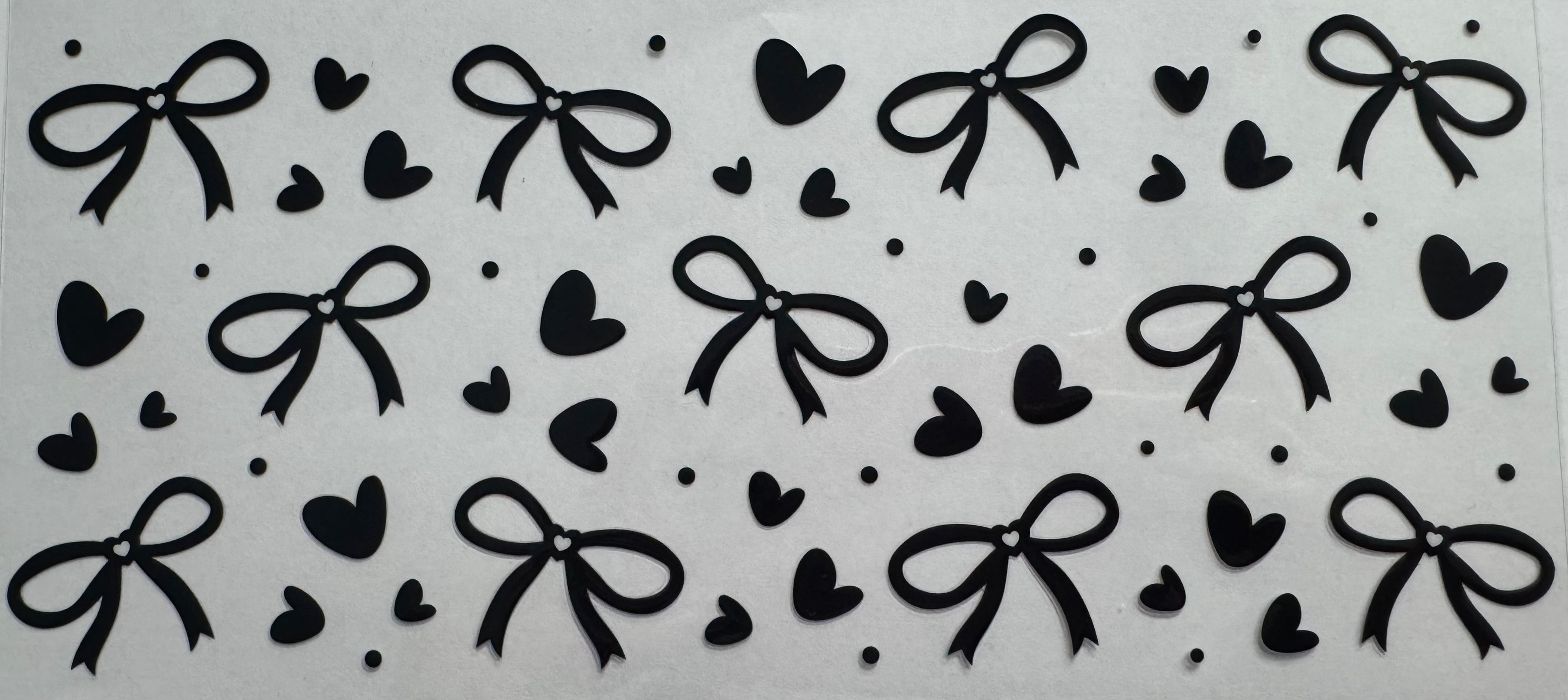 Black bows 16oz Uv DTF Wrap