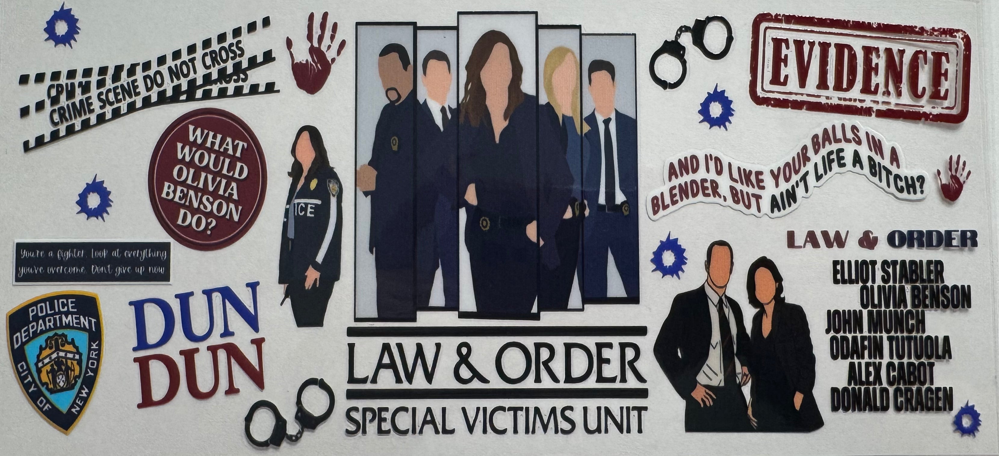 Law & Order 16oz Uv DTF Wrap