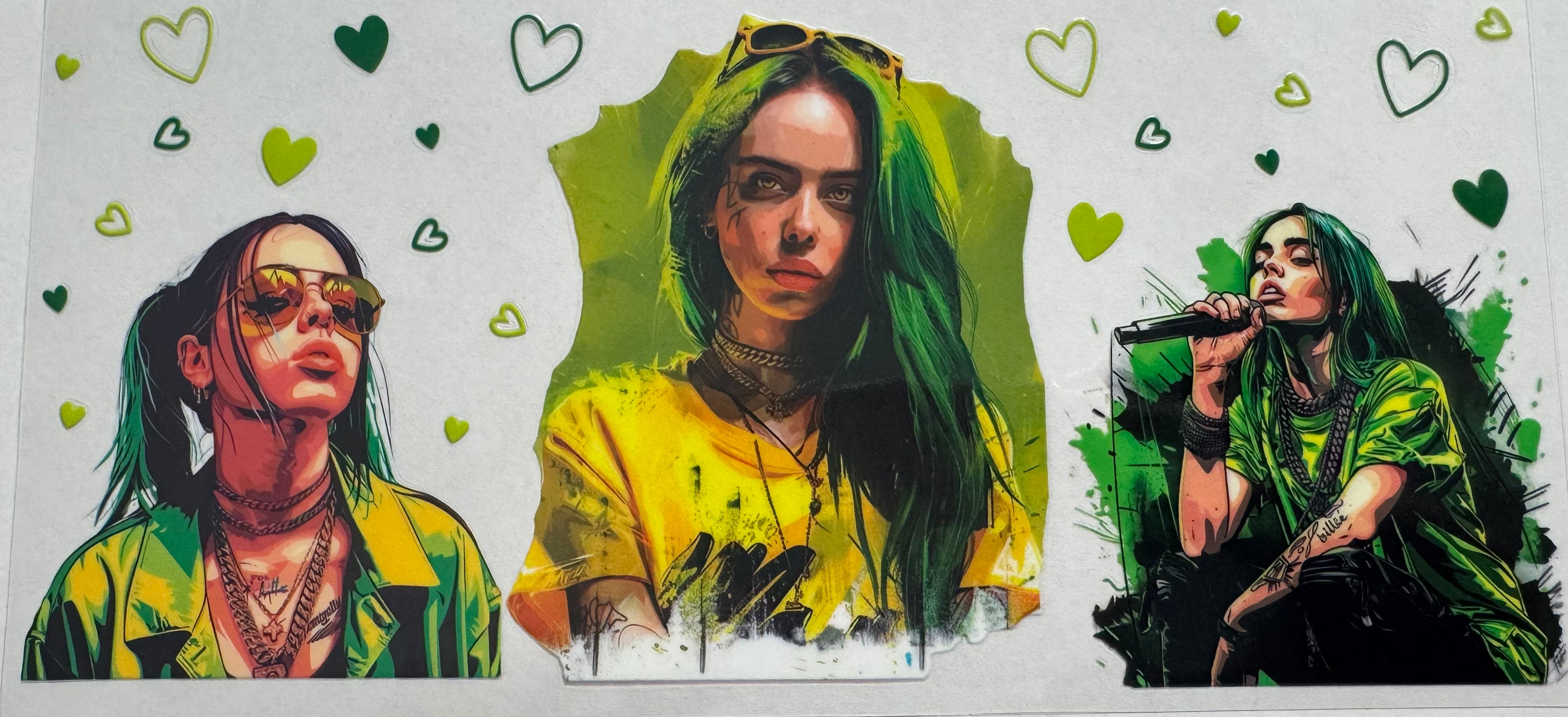 Billie Eilish 16oz Uv DTF Wrap