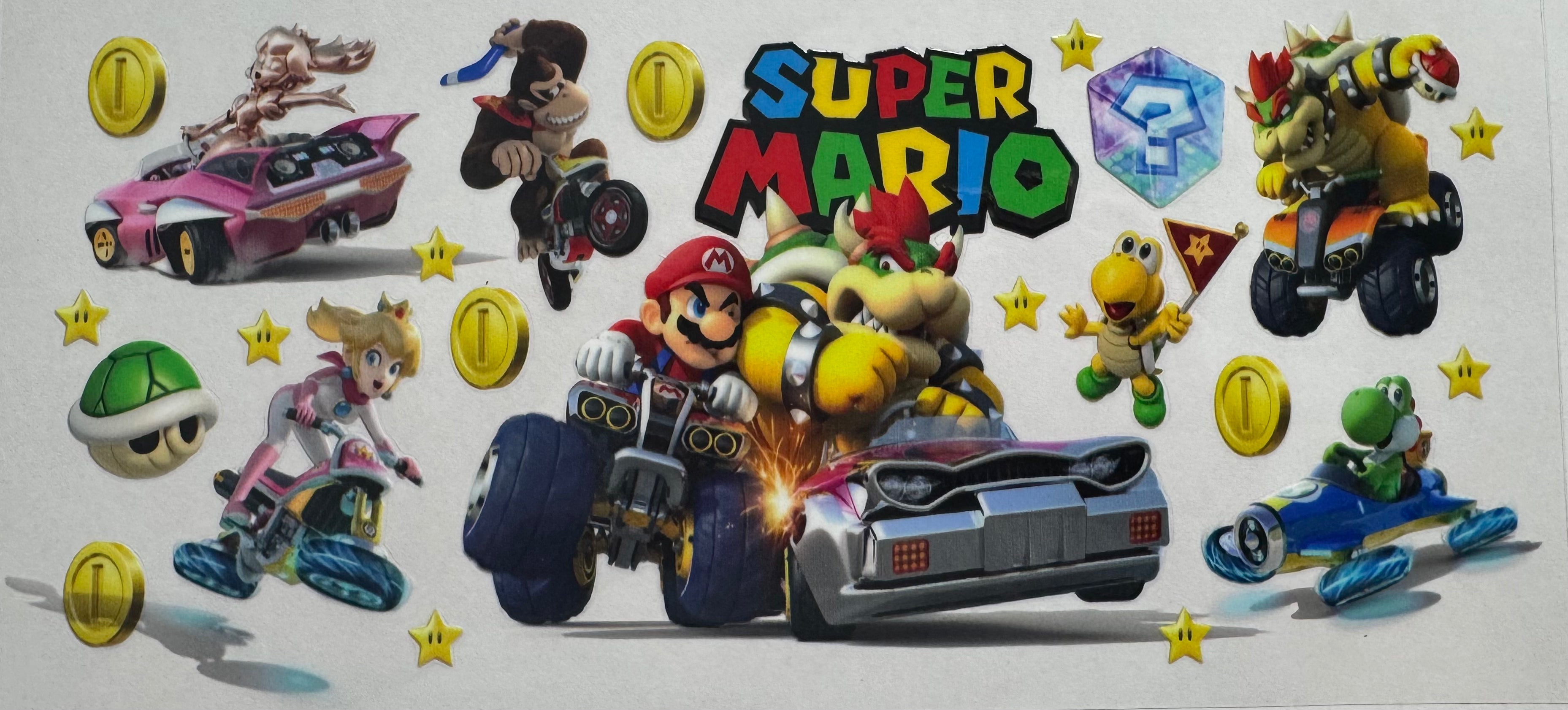 Super Mario 16oz Uv DTF Wrap #2