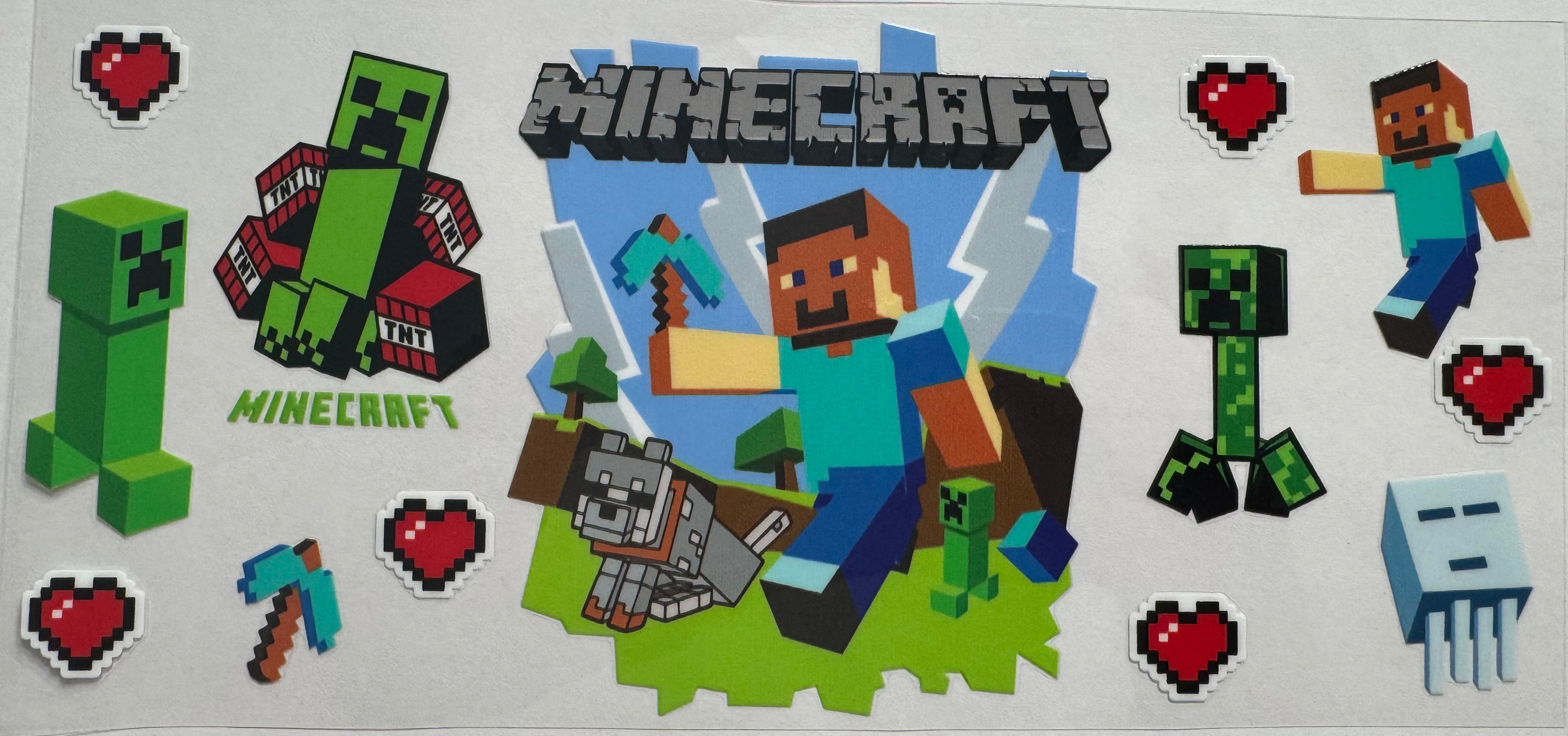 Minecraft 16oz Uv DTF Wrap