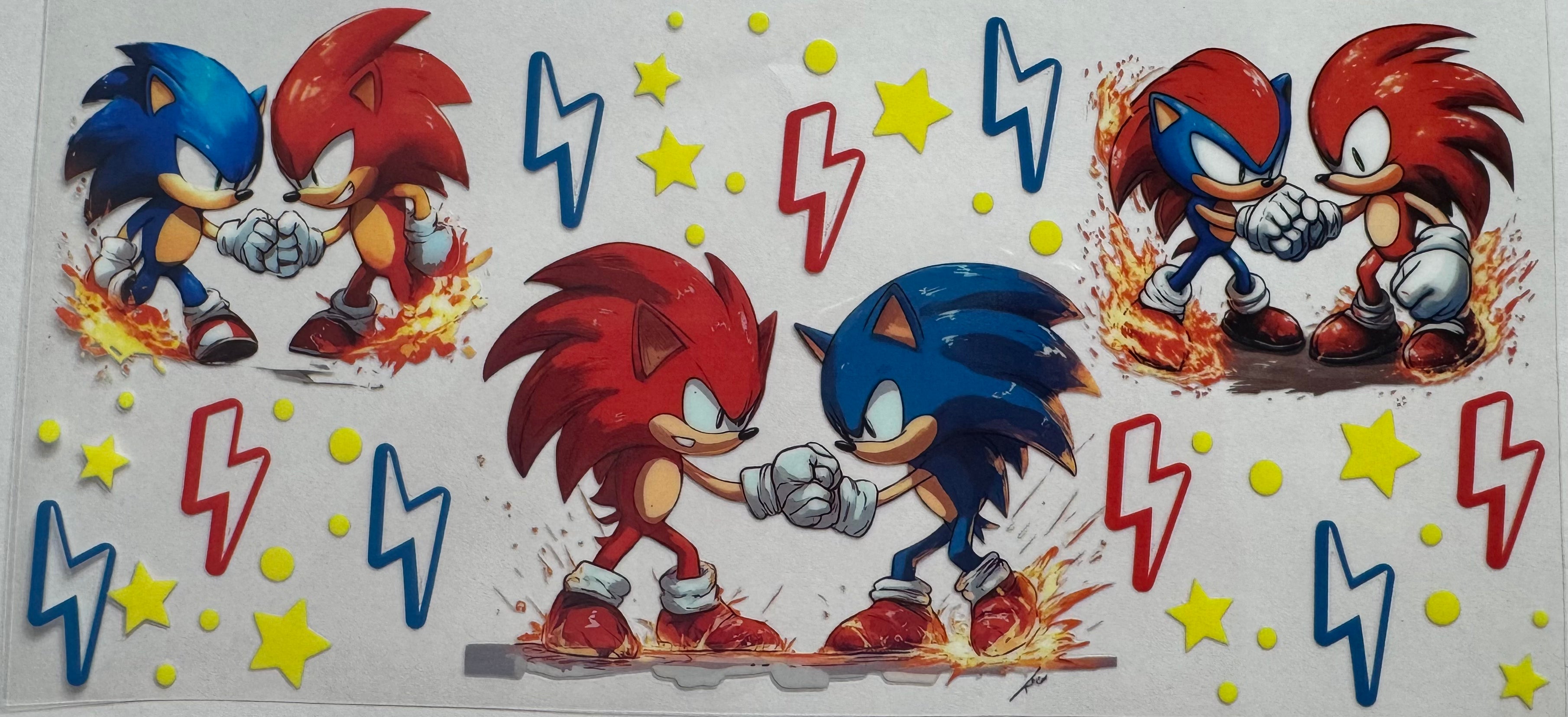 Sonic the hedge hog 16oz Uv DTF Wrap