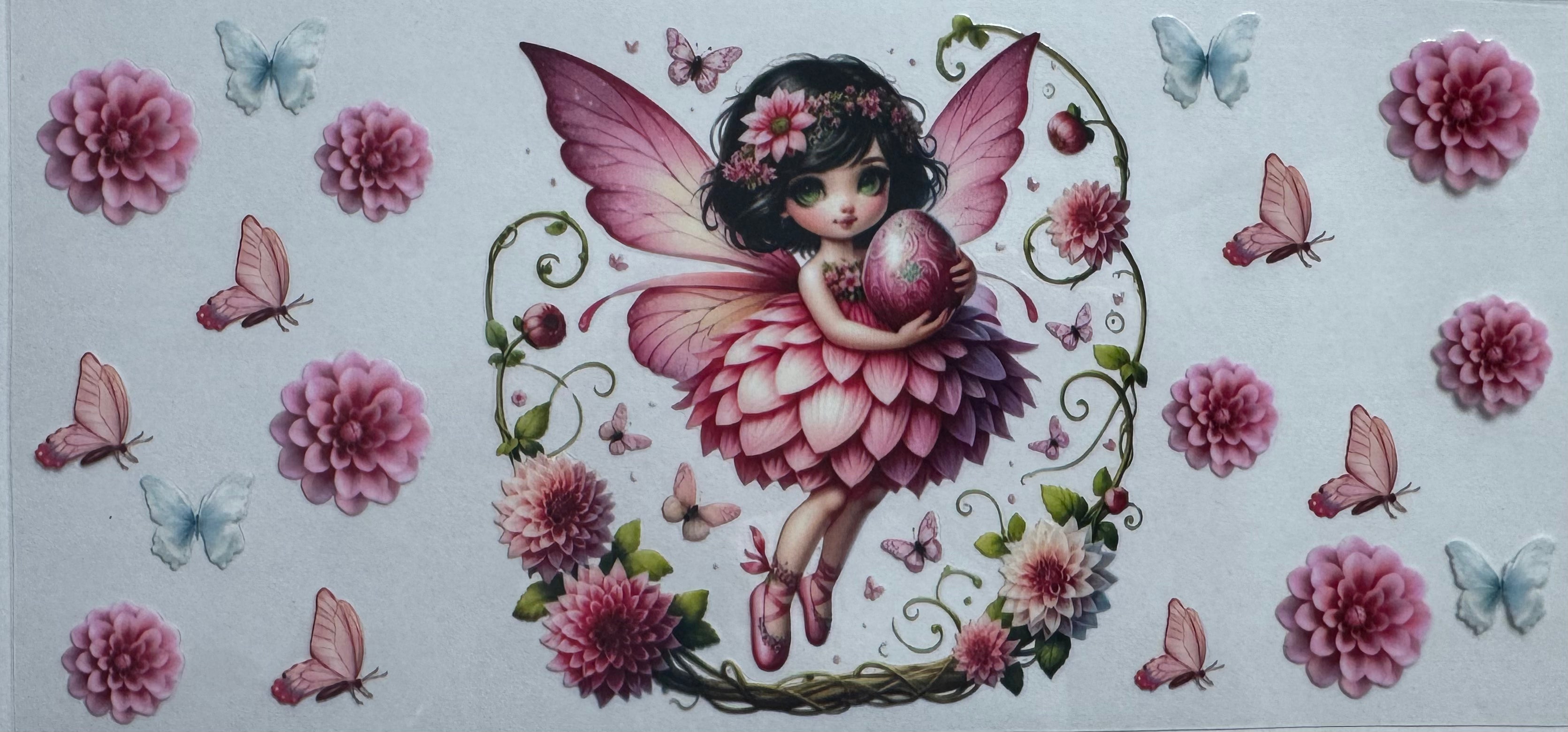 Pink fairy 16oz Uv DTF Wrap