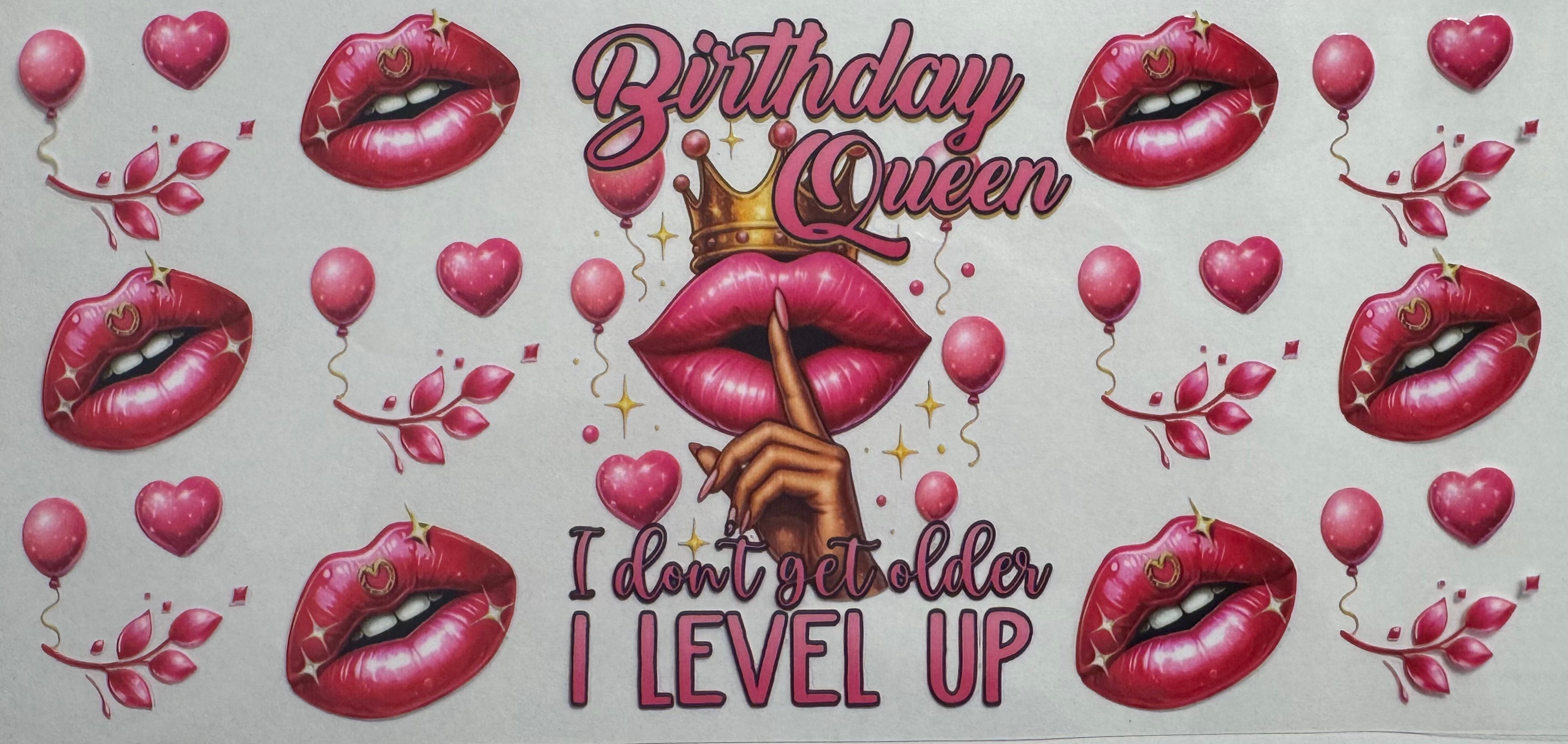 Birthday Queen 16oz Uv DTF Wrap