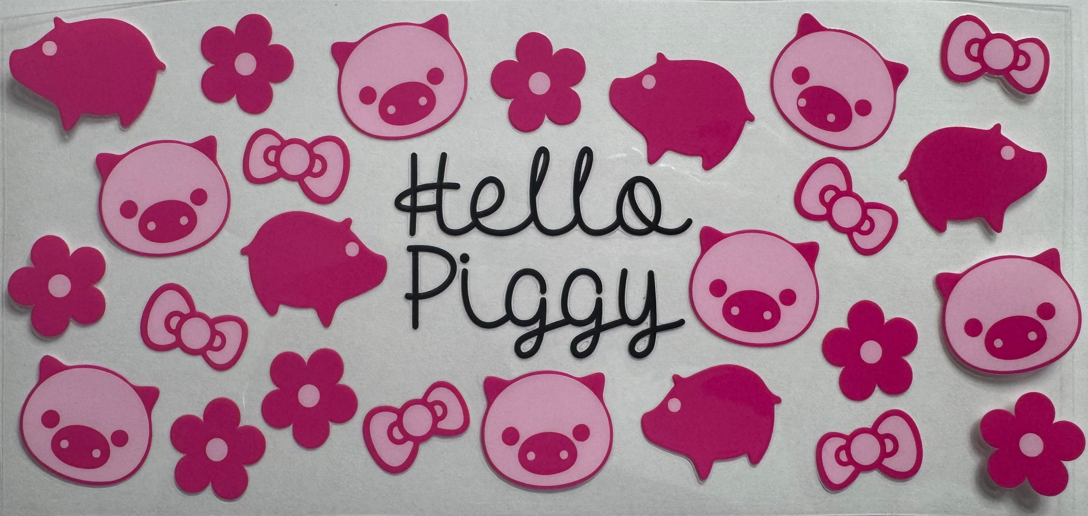 Hello piggy 16oz Uv DTF Wrap