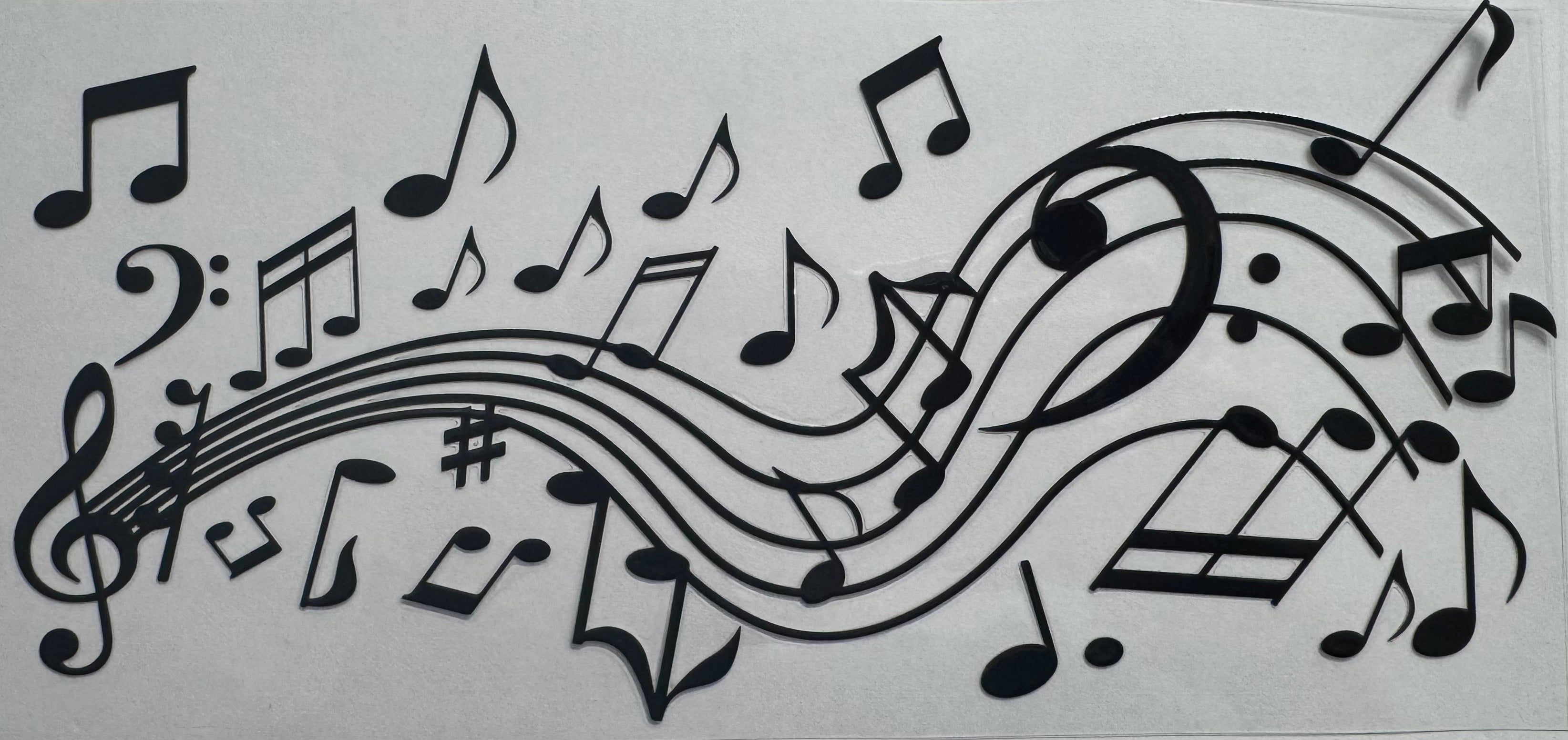 Music Notes 16oz Uv DTF Wrap