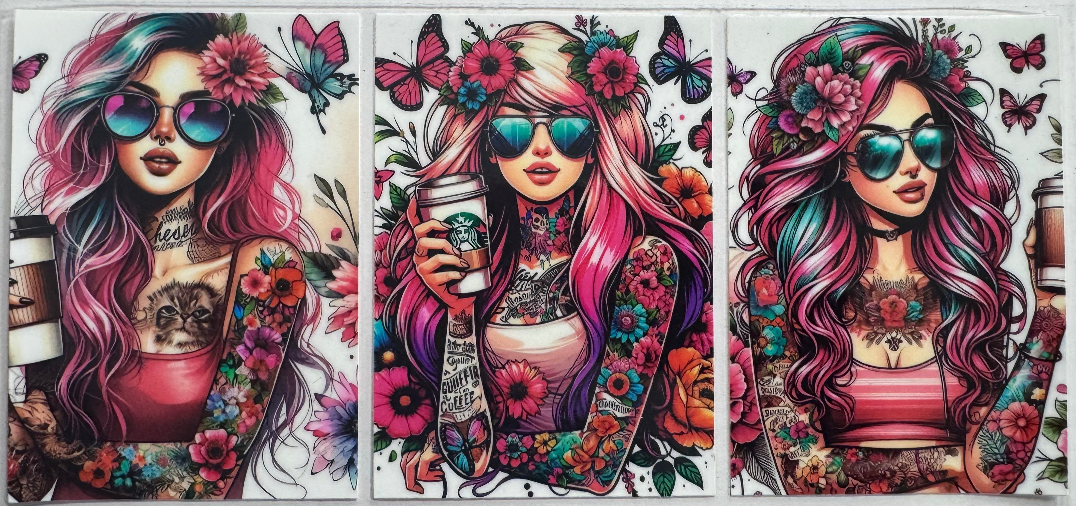 Tattoo girl 16oz Uv DTF Wrap