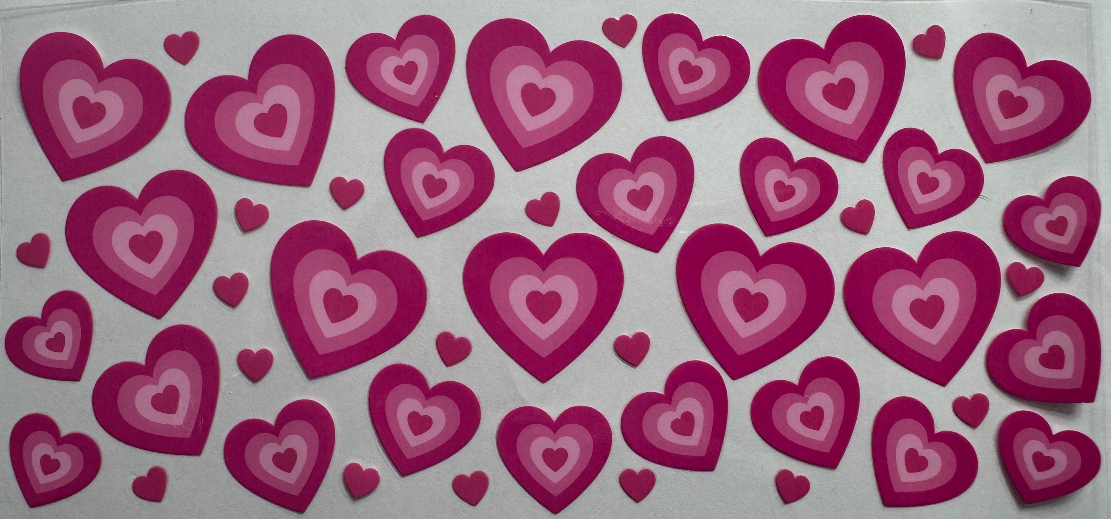Love hearts 16oz Uv DTF Wrap