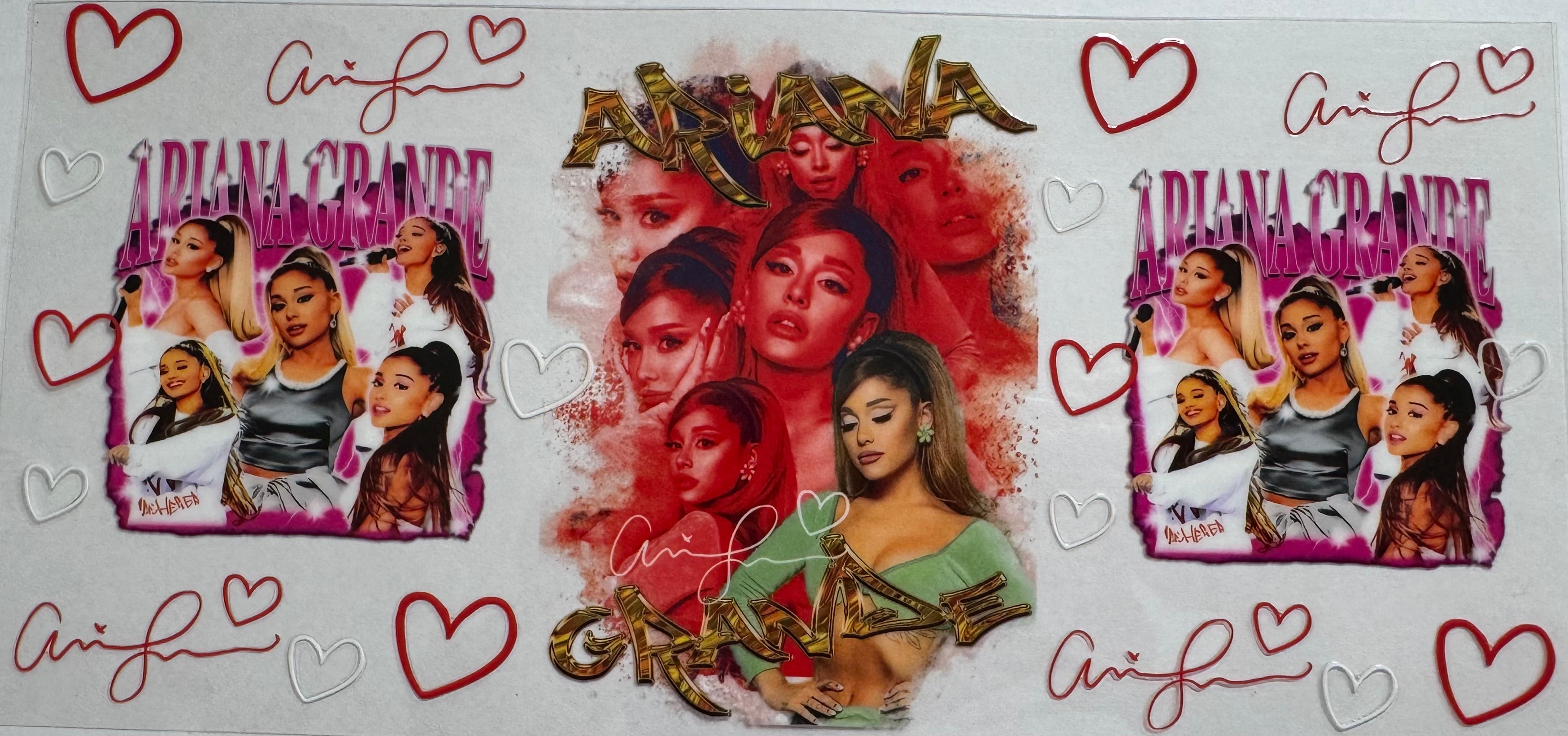 Ariana Grande 16oz Uv DTF Wrap
