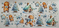 Snowy gingerbread men 16oz Uv DTF Wrap