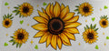 Sunflower 16oz Uv DTF Wrap