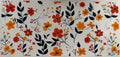Red and orange flowers 16oz Uv DTF Wrap