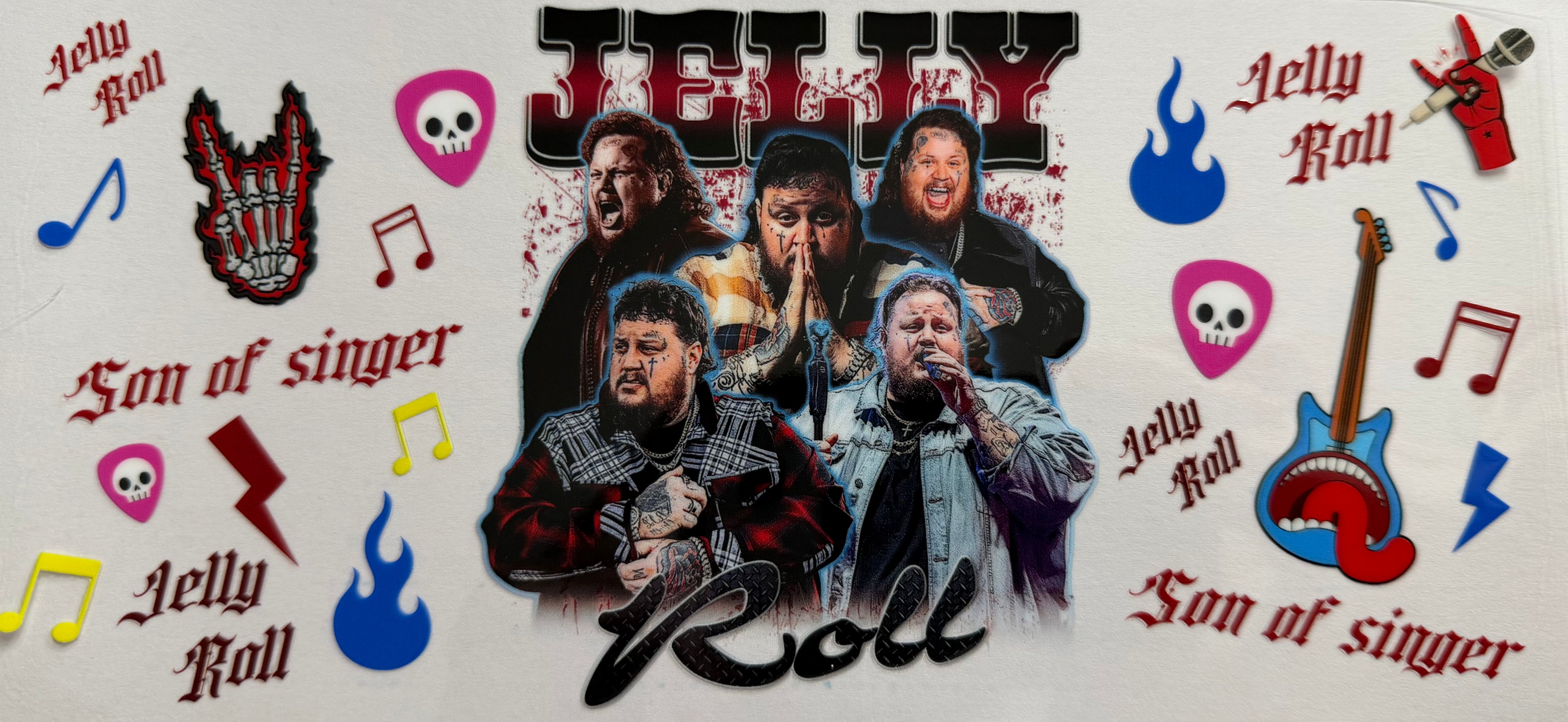 Jelly Roll 16oz Uv DTF Wrap