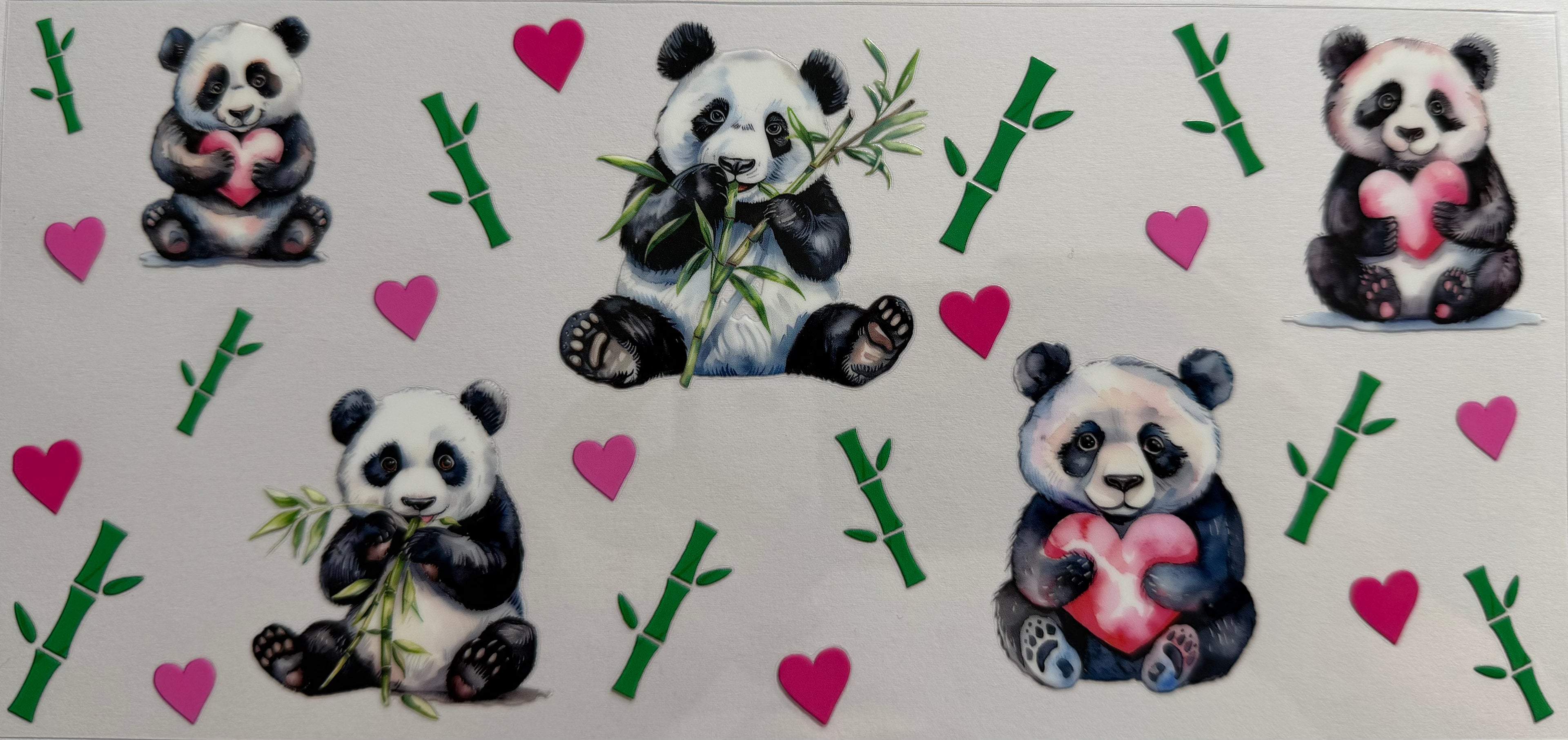 Pandas 16oz Uv DTF Wrap