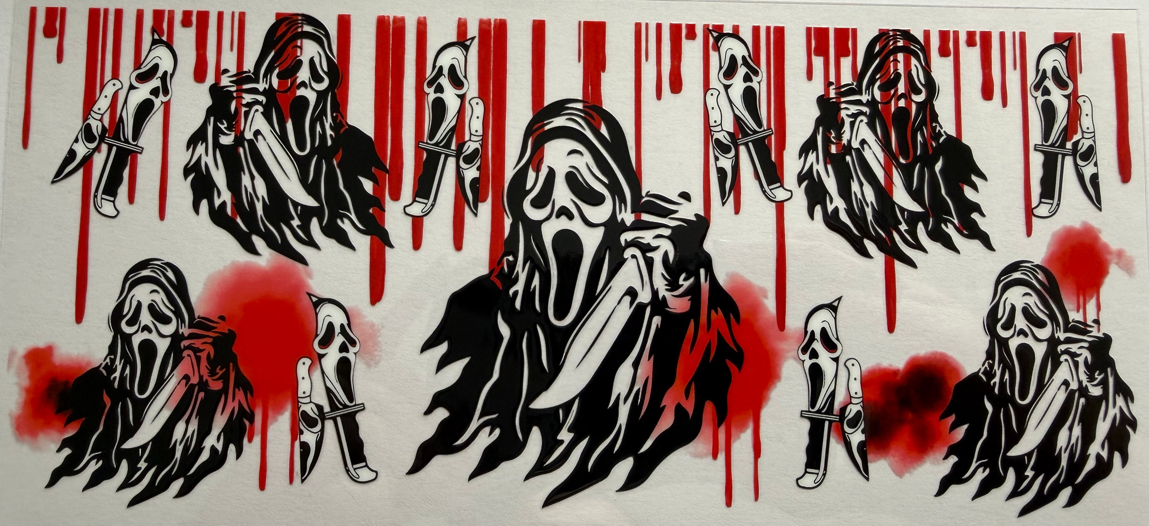 Ghostface slasher 16oz Uv DTF Wrap