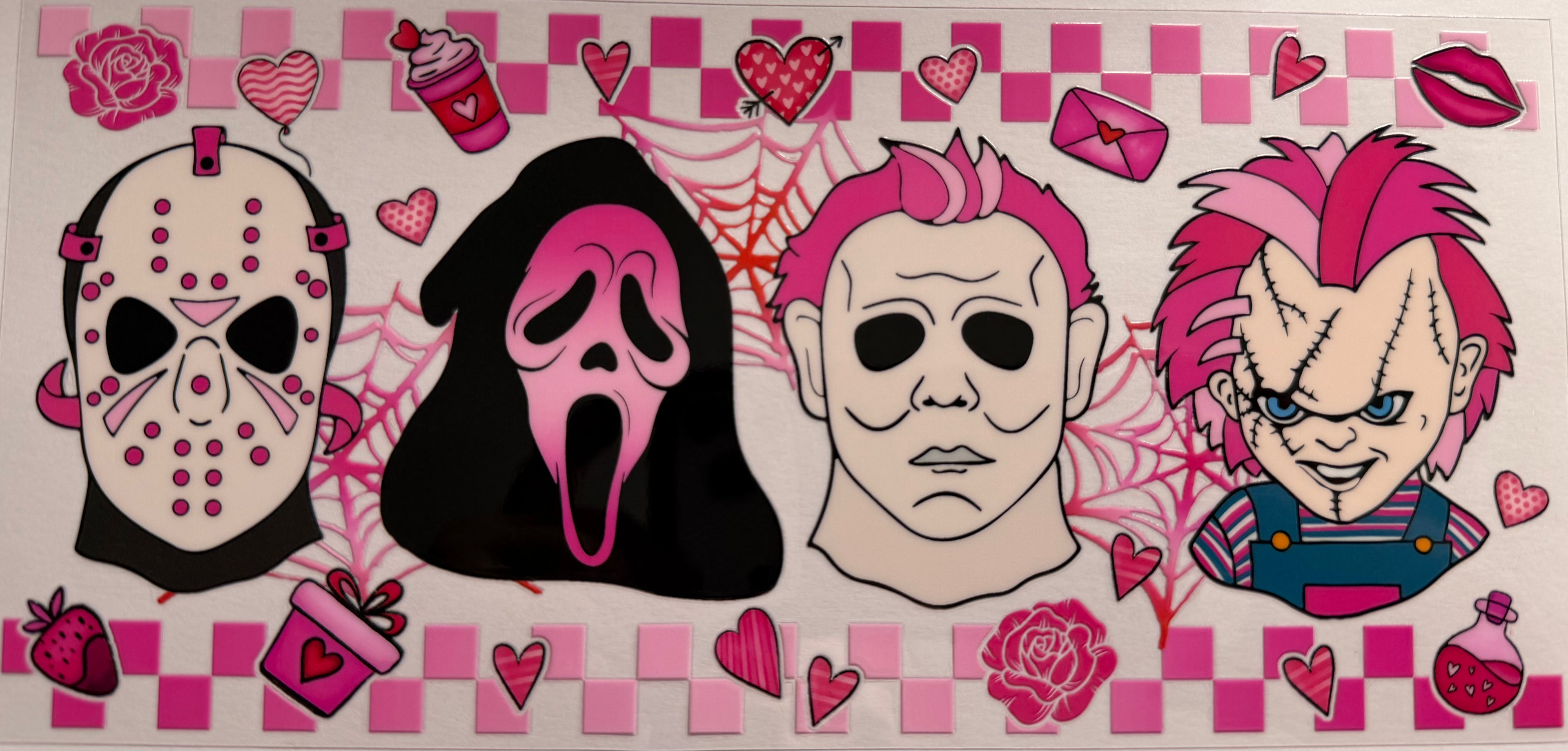 Pink Horror 16oz Uv DTF Wrap