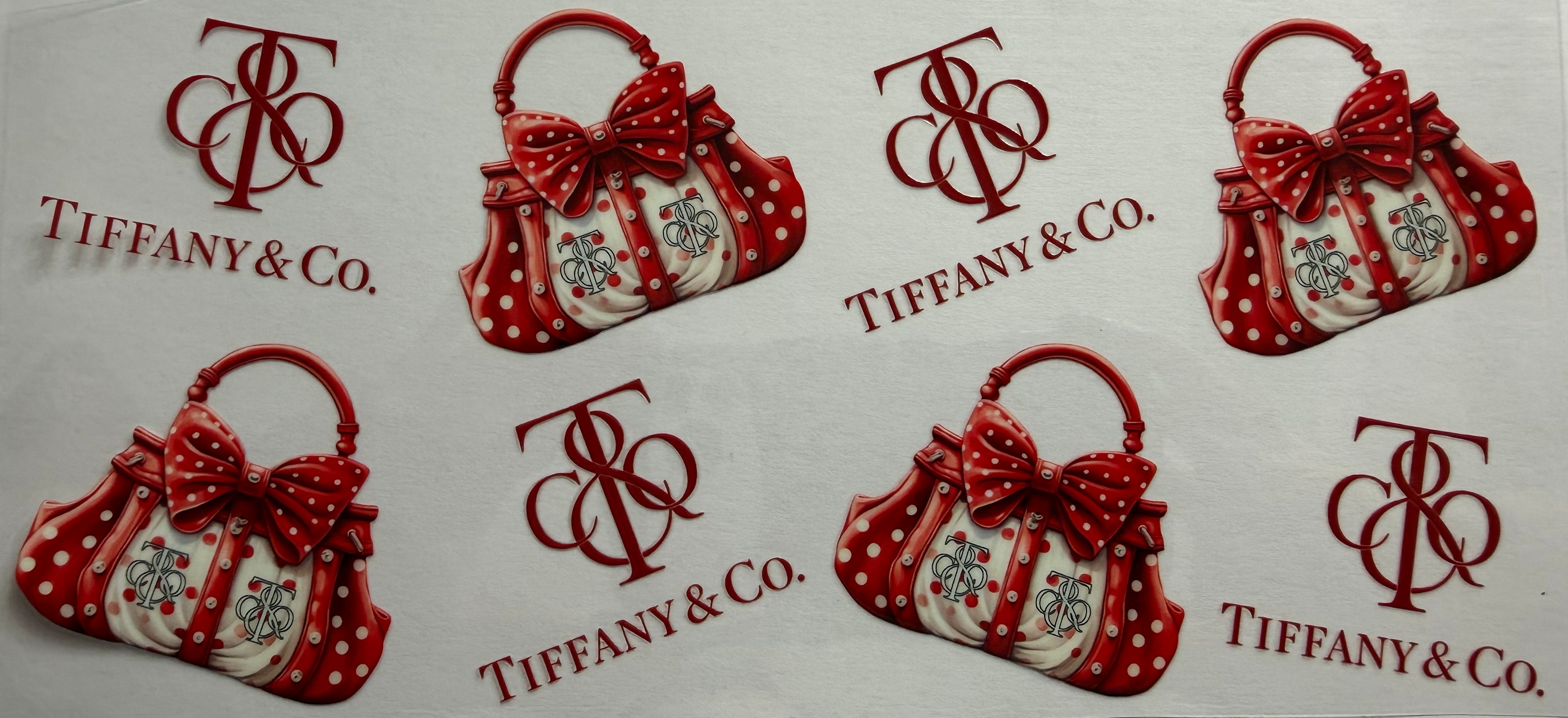 Red Tiffany & Co 16oz Uv DTF Wrap