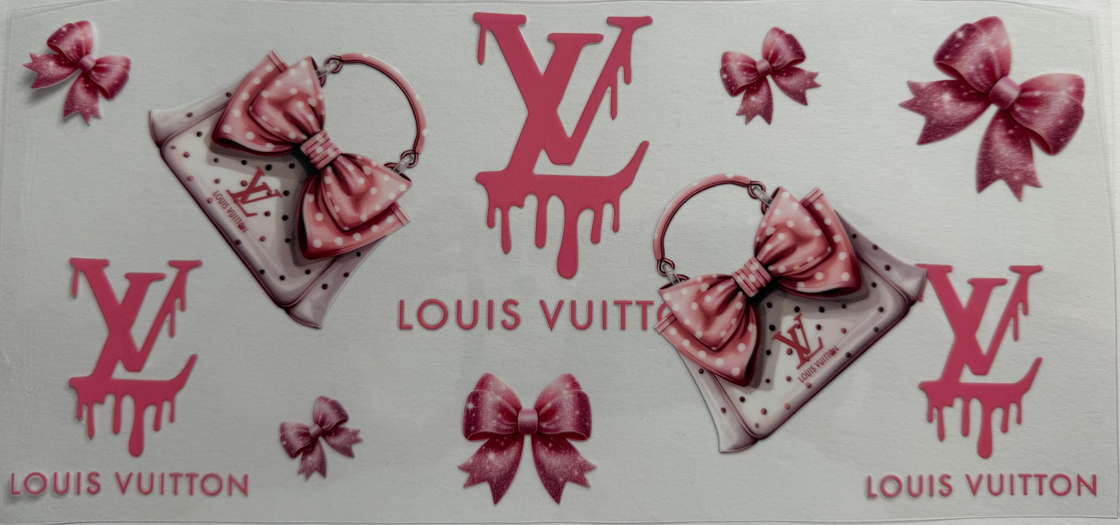 Pink Lv Bags 16oz Uv DTF Wrap