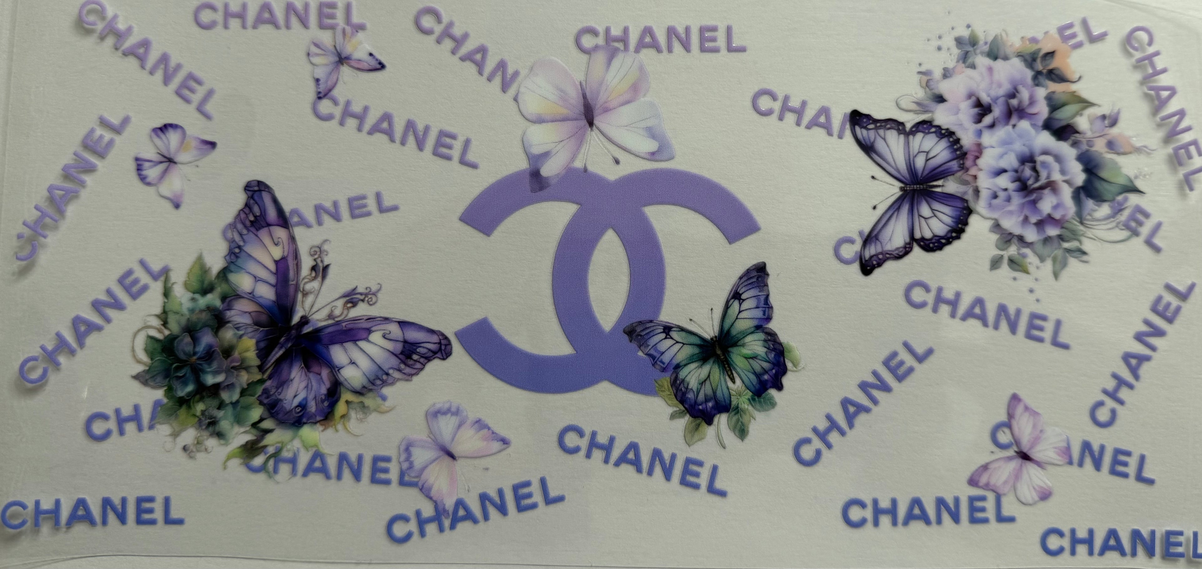 Purple Chanel 16oz Uv DTF Wrap
