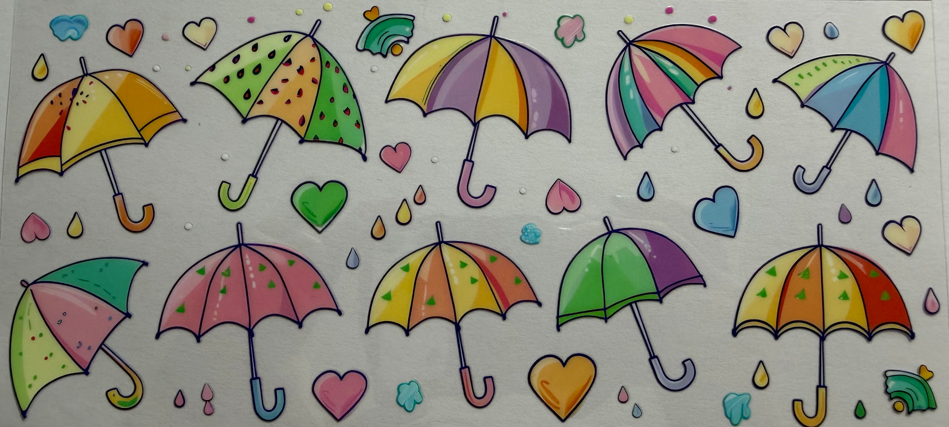 Umbrellas 16oz Uv DTF Wrap