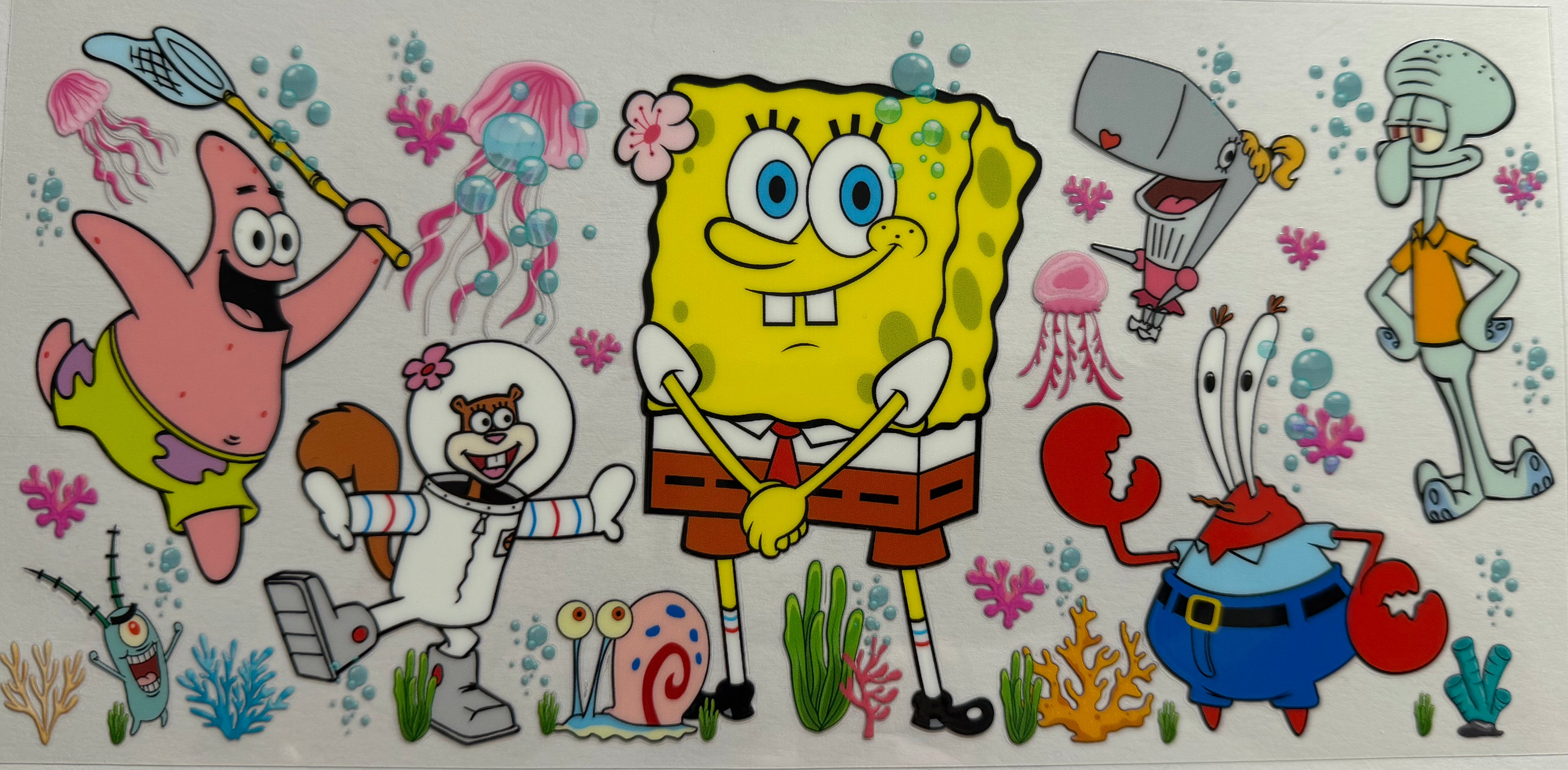 Spongebob 16oz Uv DTF Wrap