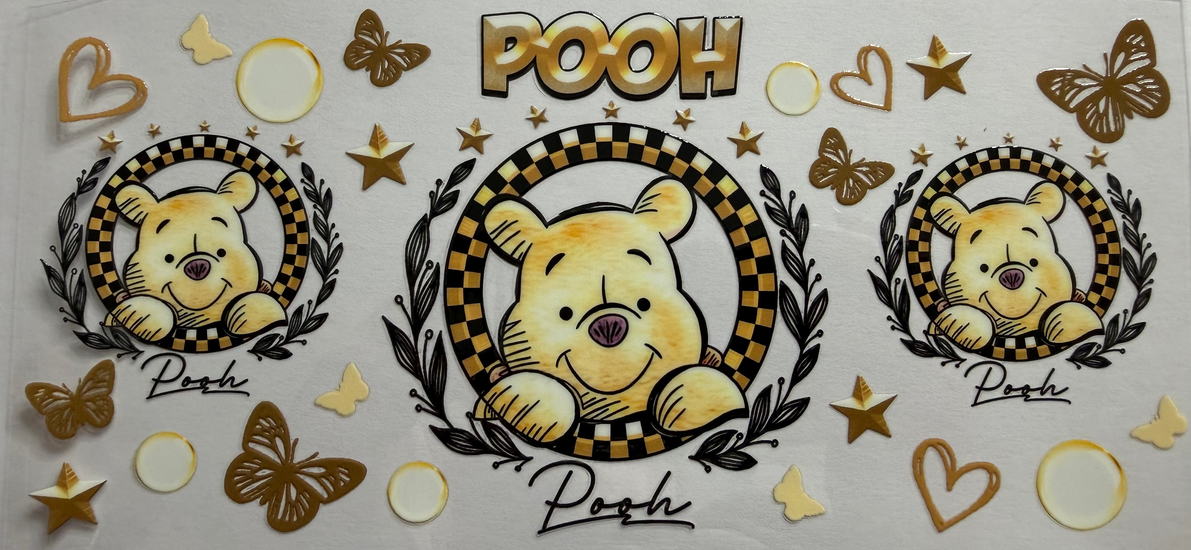 Winnie the Pooh 16oz Uv DTF Wrap