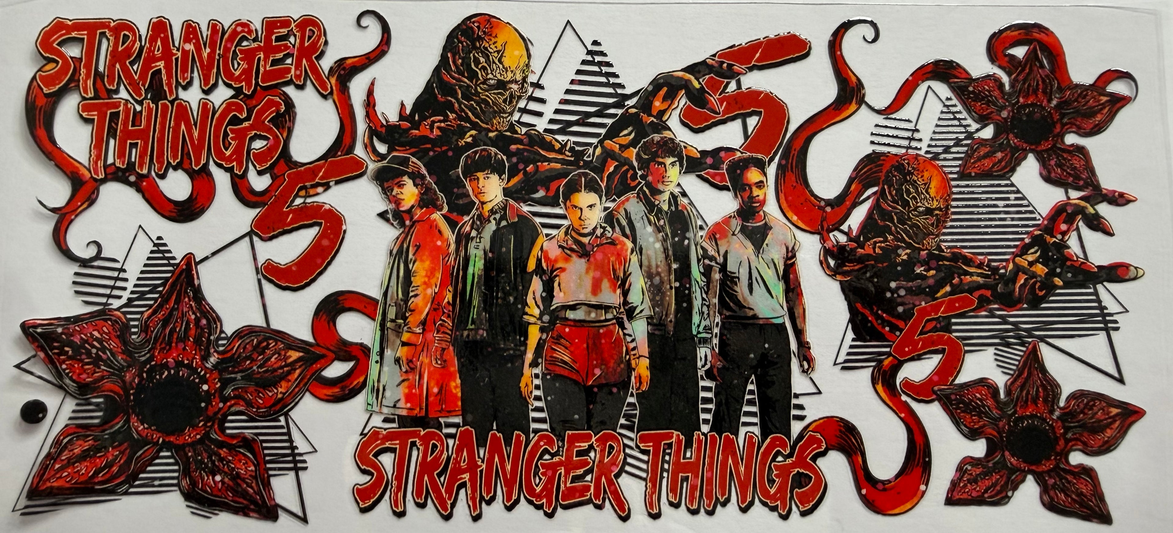 Stranger things 16oz Uv DTF Wrap