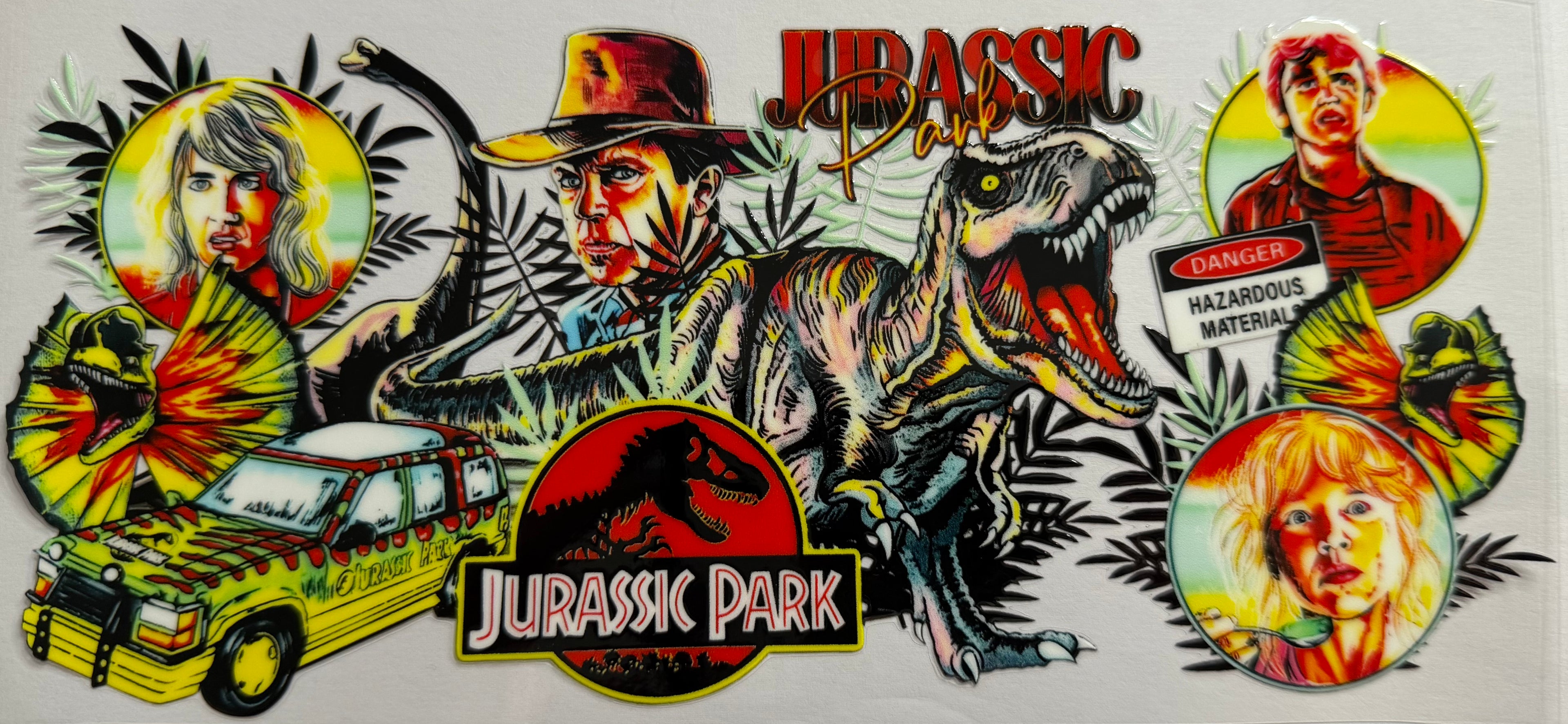 Jurassic Park 16oz Uv DTF Wrap