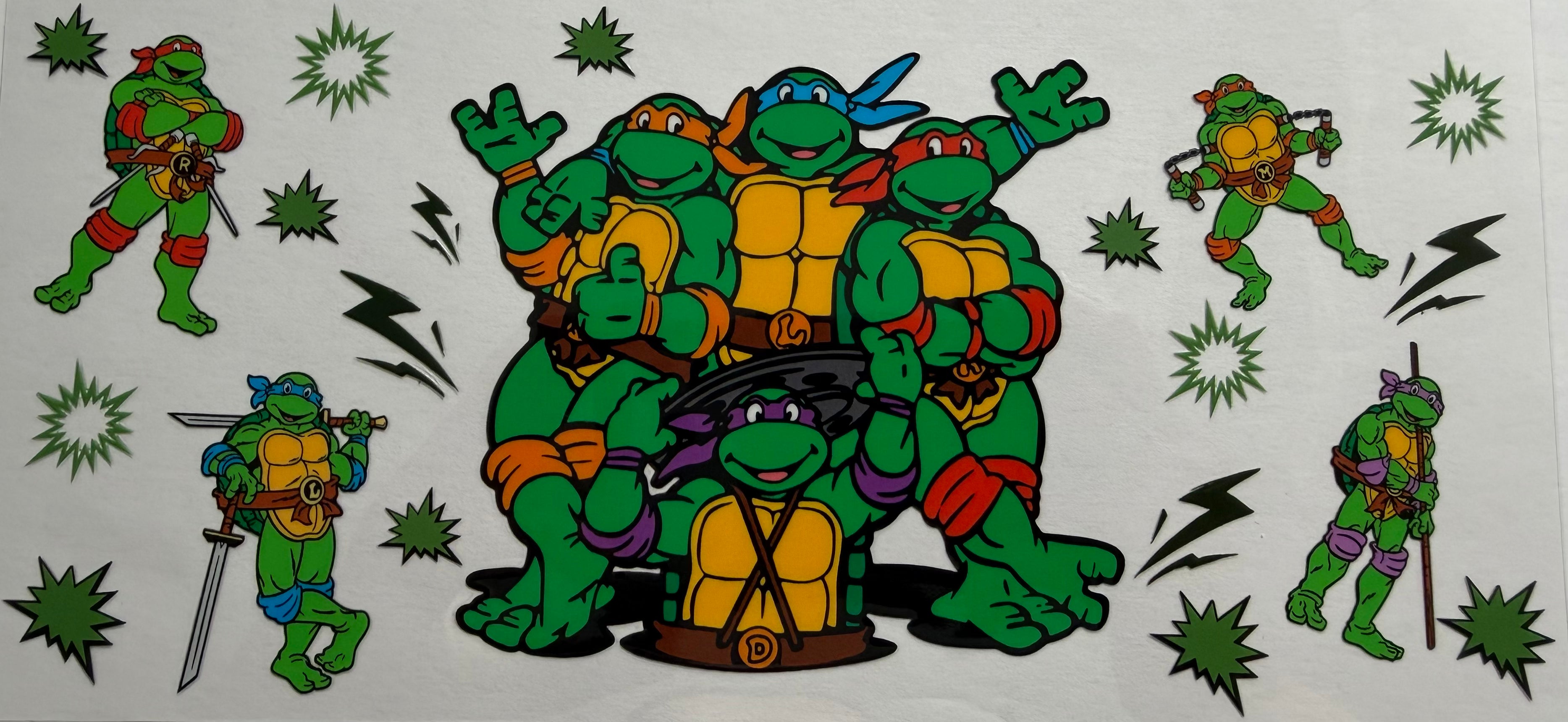 Teenage Mutant Ninja Turtles 16oz Uv DTF Wrap