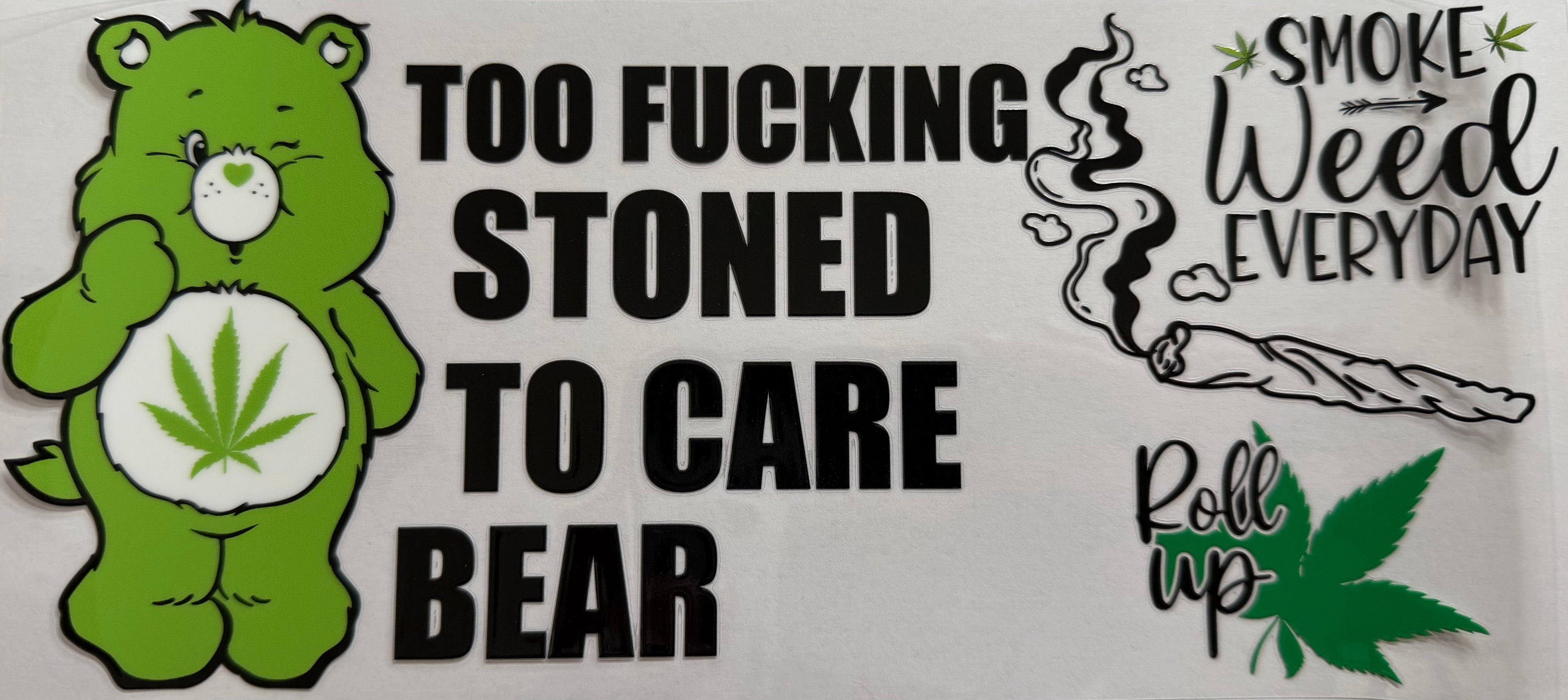 Stoned Bear 16oz Uv DTF Wrap