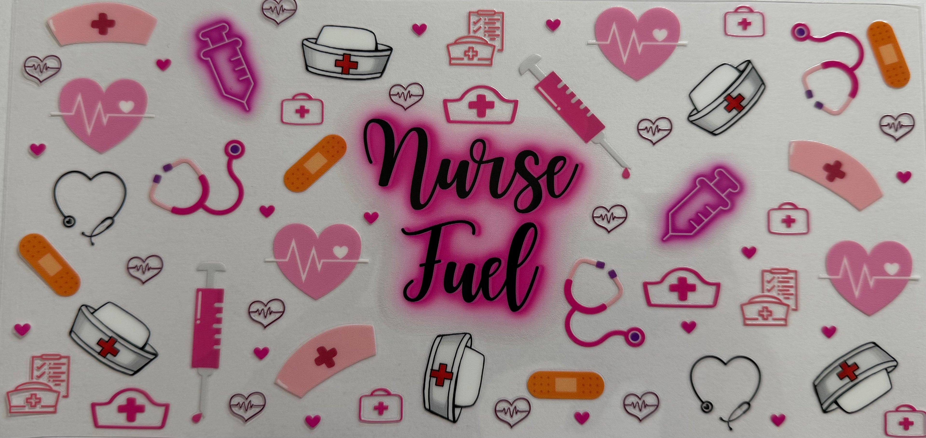 Nurse Fuel 16oz Uv DTF Wrap