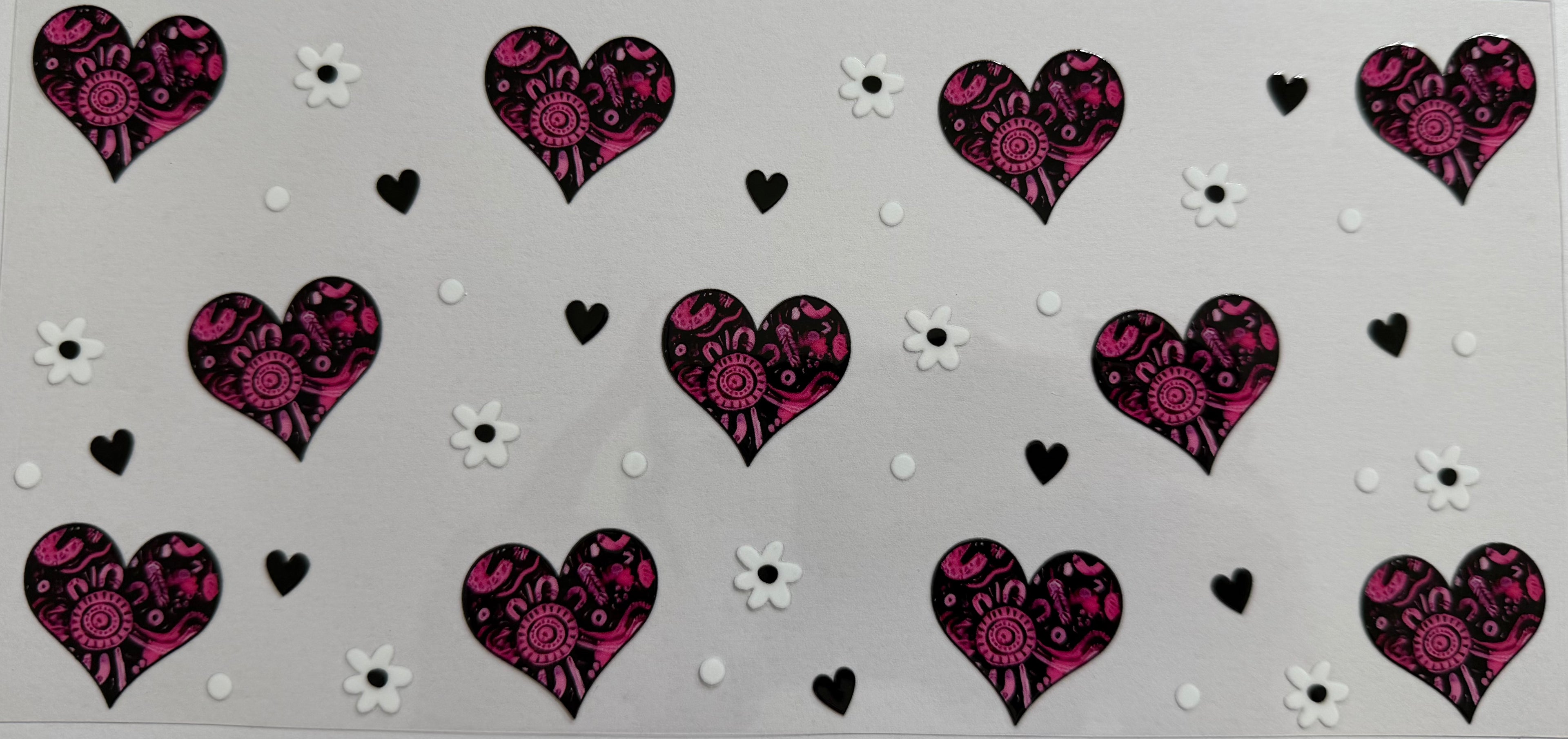 Heart symbols 16oz Uv DTF Wrap